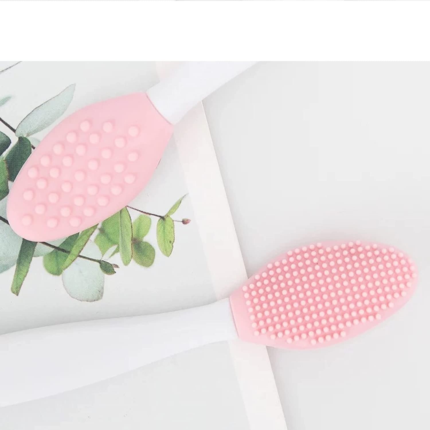 Getmecraft Double-Sided Silicone Lip Exfoliating Brush - Gentle Lip Scrubber & Scrub Brush for Dry Lips - Perfect for DIY Lip Care & Makeup Application (Pack of 1) - Ideal for Home Spa, Travel & Daily Lip Care Routine