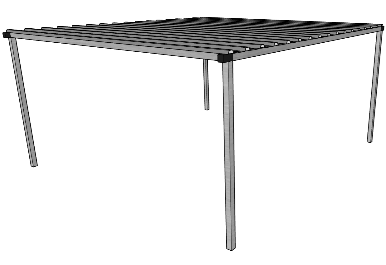 5x5 FT Shade Canopy for Aluminum Panel System - Portable Outdoor Sun Shelter for Patio, Garden, Camping & Beach