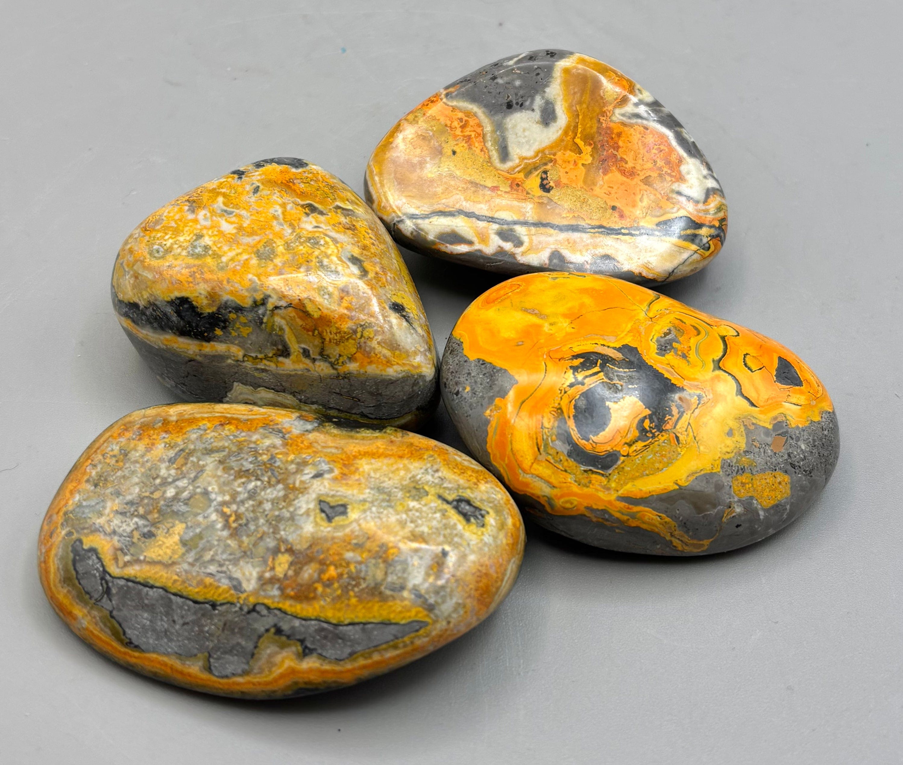 Bumble Bee Jasper Stone Specimen - Natural Yellow & Black Gemstone for Jewelry Making, Crystal Healing & Home Decor