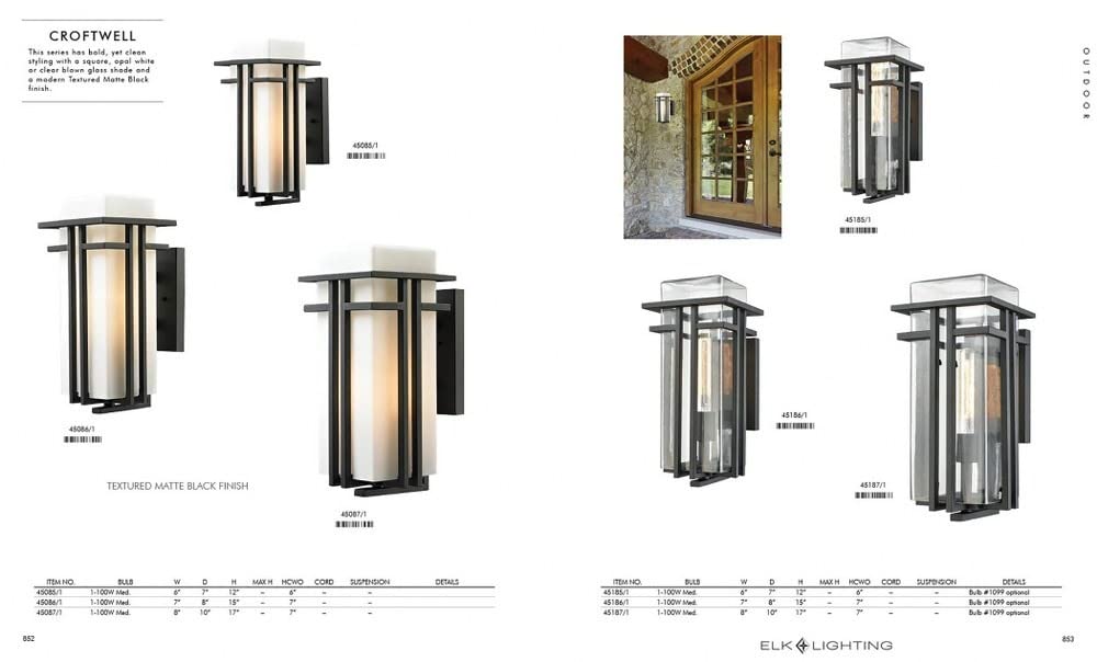 Geometric Modern Outdoor Wall Light - Matte Black Finish with Clear Blown Glass Shade - Weatherproof Exterior Sconce for Porch, Patio, Garden, and Entryway Lighting