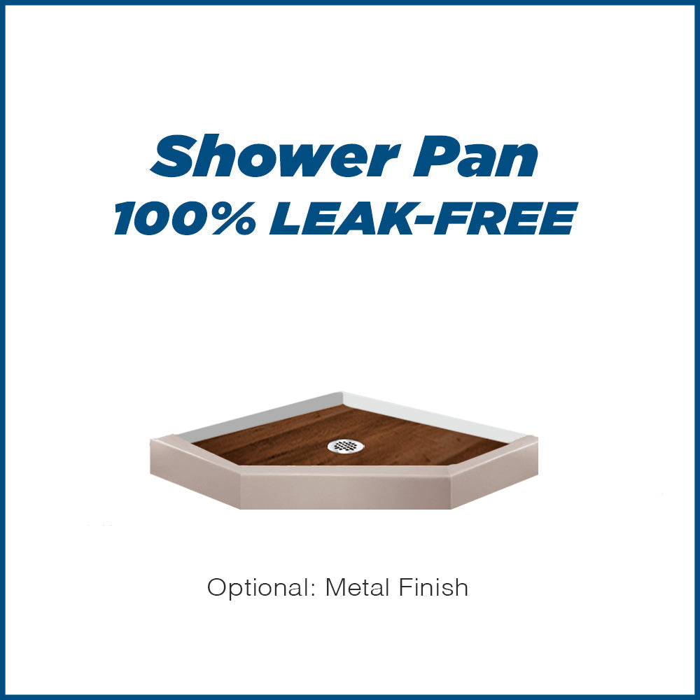 Lifeproof Burnt Oak Brown Sugar Neo Shower Enclosure Kit - Waterproof Bathroom Upgrade for Modern Homes, Easy Installation & Durable Design