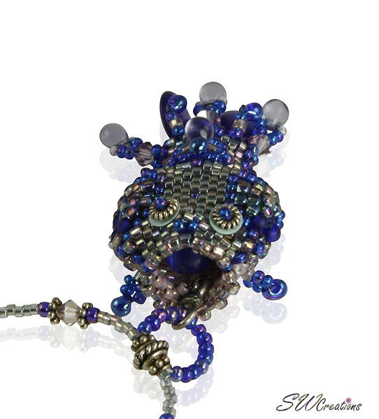 Kai Blue Beaded Fish Art Necklace - Handmade Bohemian Jewelry for Women - Perfect for Beach Vacations & Summer Outfits