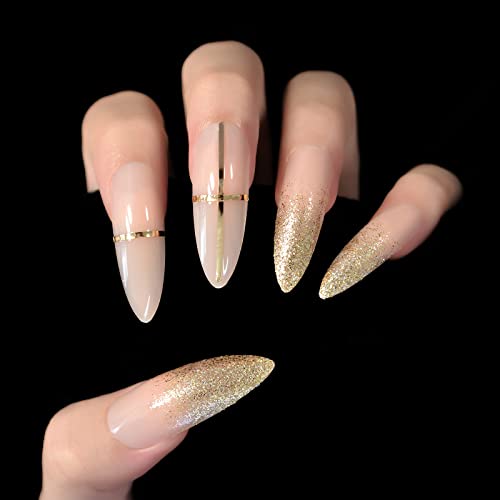 Nude gold glitter L5266