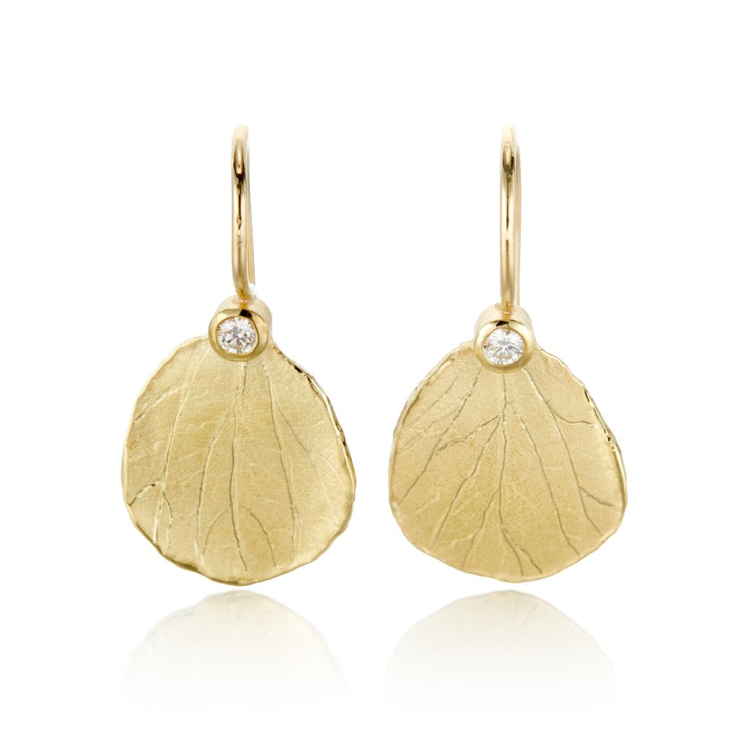 Exquisite Hydrangea Petal & Diamond Drop Earrings for Women - Elegant Dangle Earrings for Weddings, Parties & Special Occasions