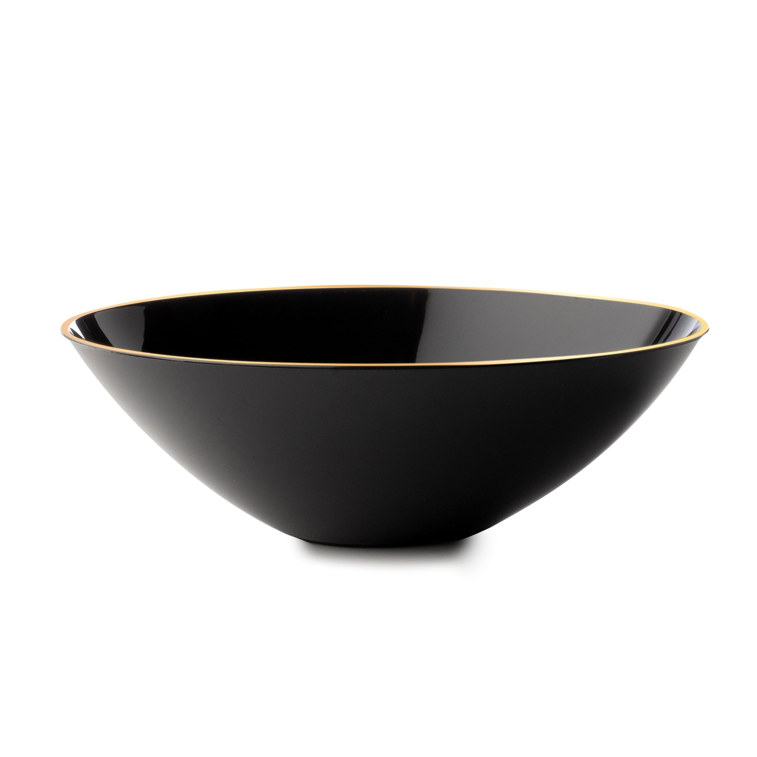 Elegant Black and Gold Round Plastic Plates - 12-Pack Disposable Dinnerware for Parties, Weddings & Events - Orchid Floral Design - Perfect for Indoor & Outdoor Gatherings