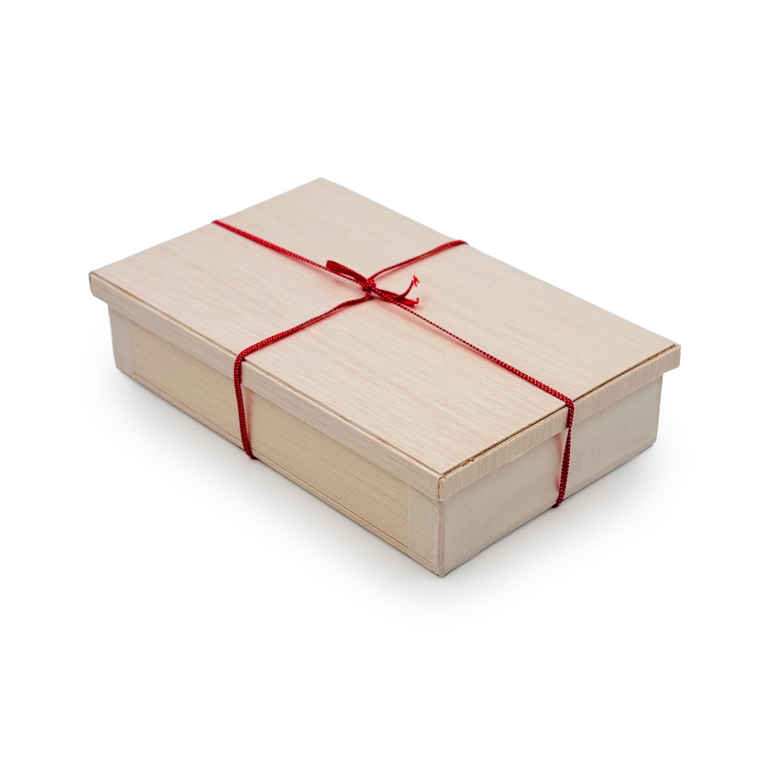 Eco-Friendly Coco Wooden Rectangular Takeout Bento Box with Lid - 6.7