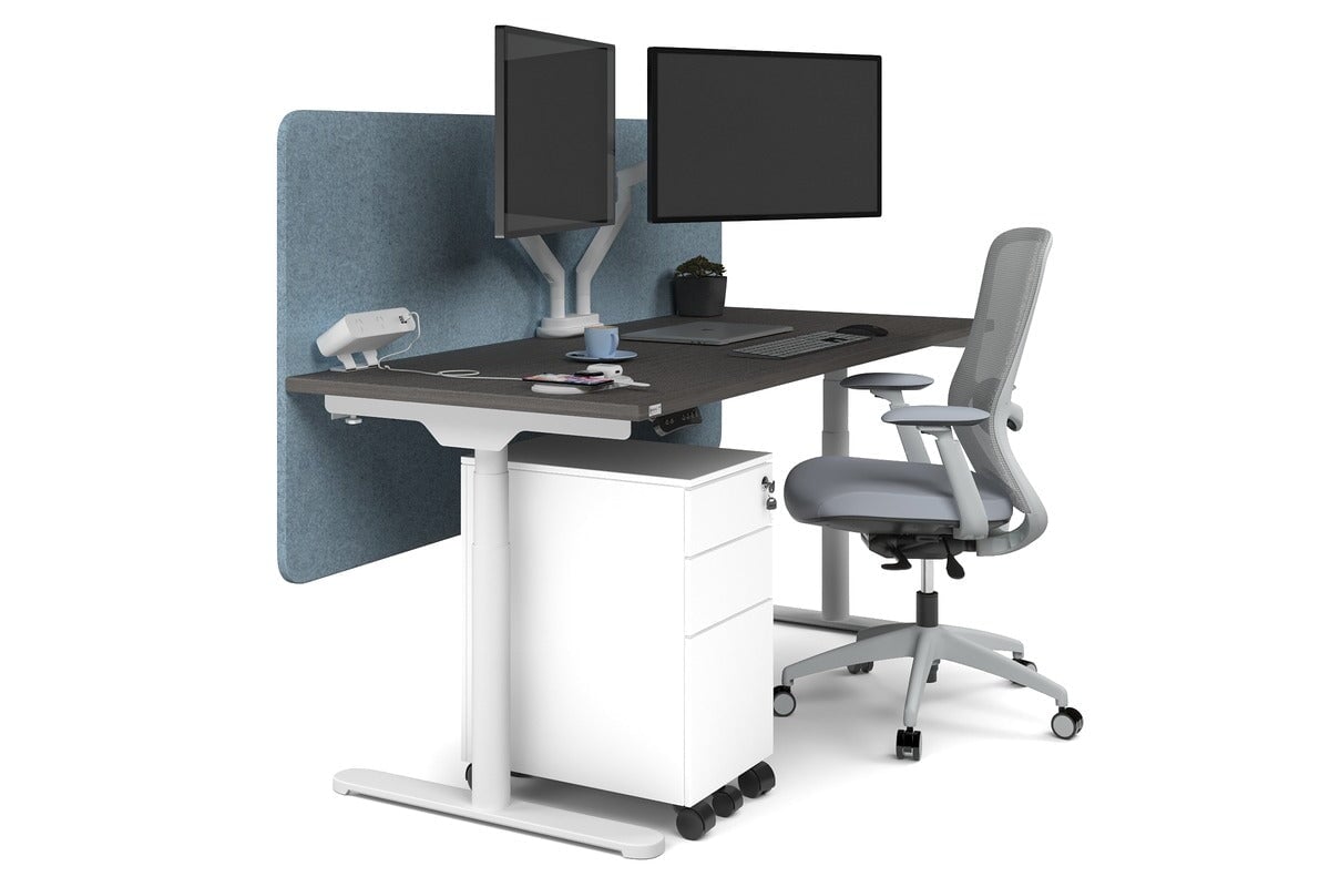 Flexi Premium Height Adjustable Single Workstation [1800L x 700W] - Ergonomic Standing Desk for Home Office, Gaming & Study - Electric Sit Stand Desk with Memory Function