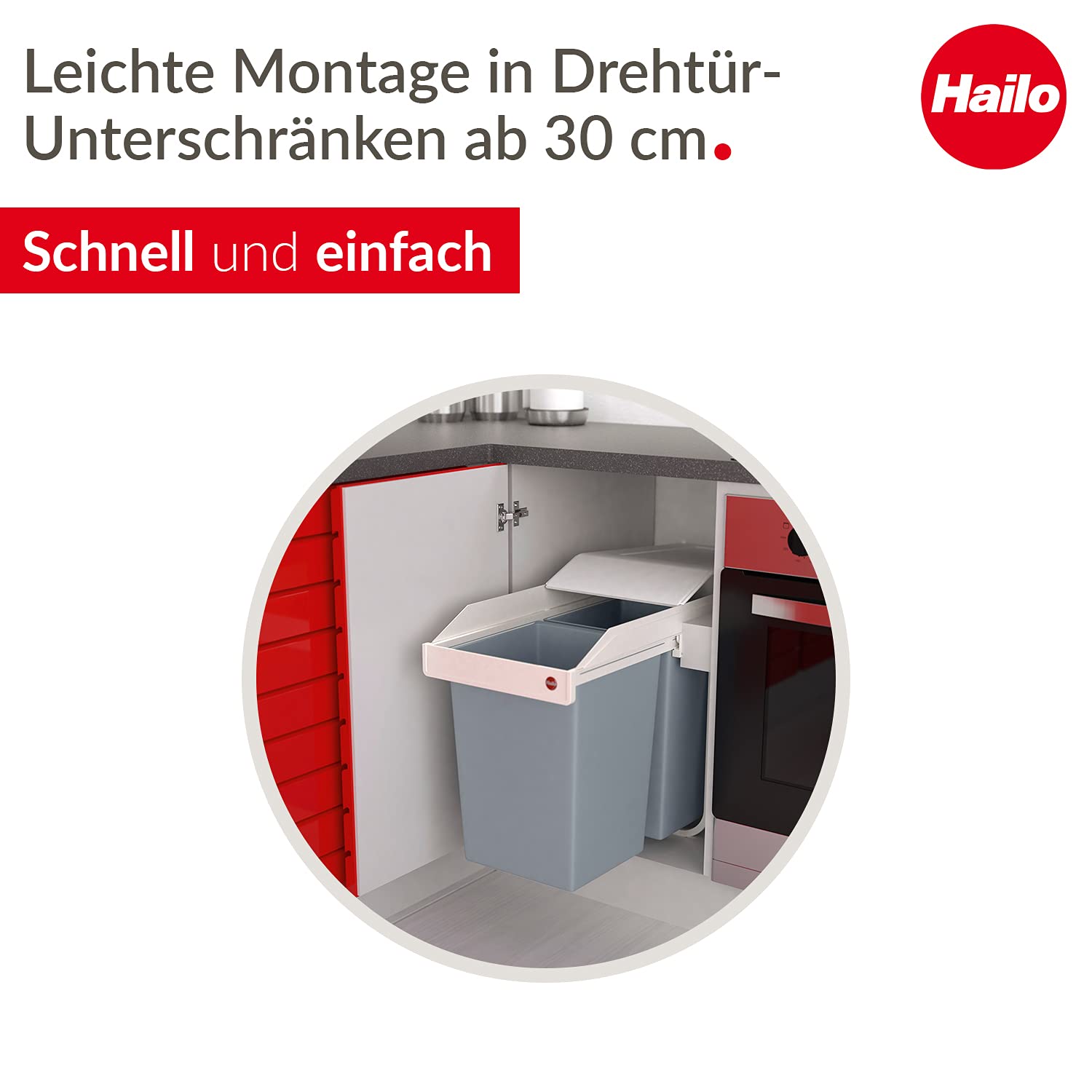 Hailo Multi-Box Duo L Pull-Out Trash Can - 11.8