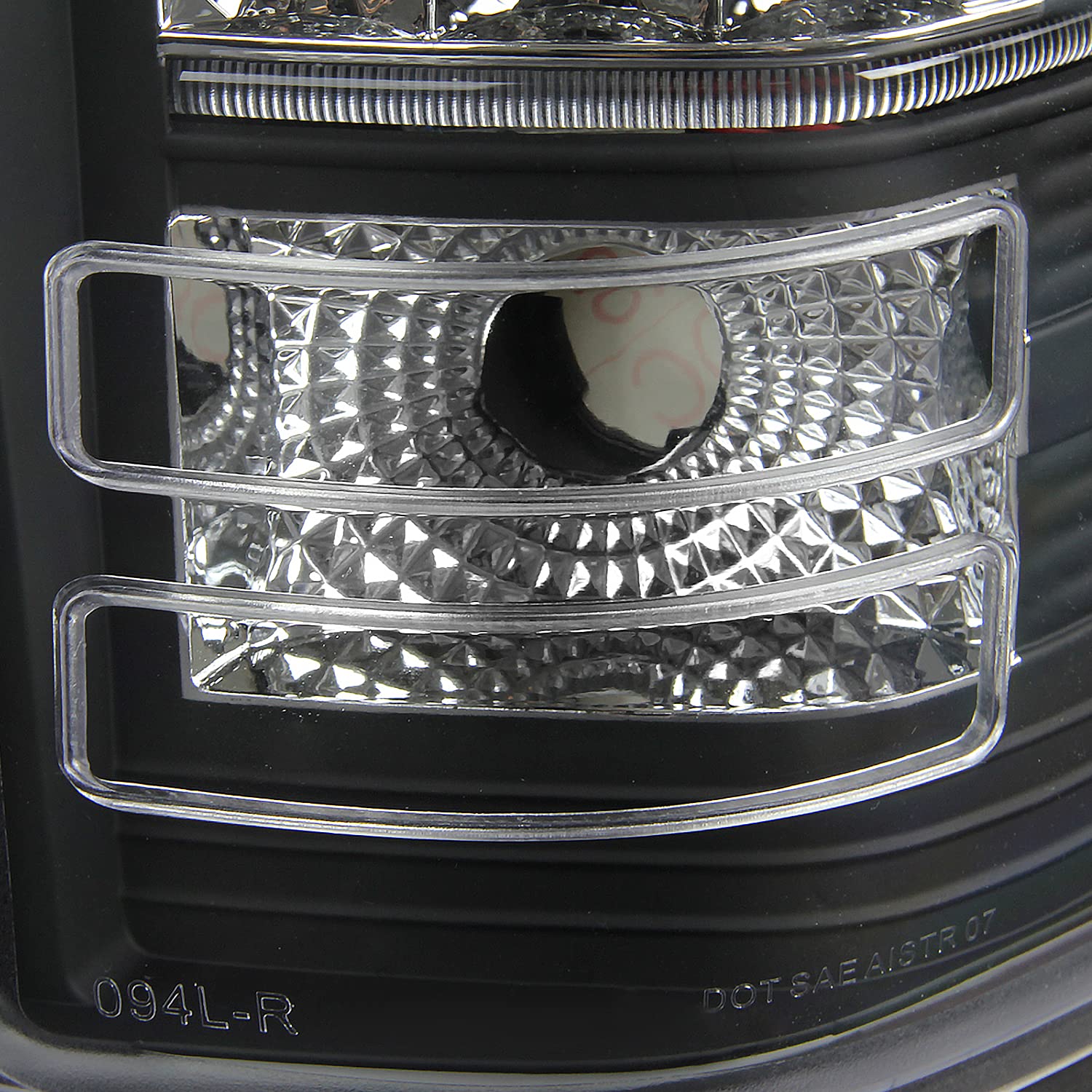 Spec-D Tuning LED Black Tail Lights for 2007-2013 Chevy Silverado 1500 & 2007-2014 Silverado 2500HD/3500HD - Left & Right Pair Assembly - Enhanced Night Visibility & Style Upgrade for Pickup Trucks