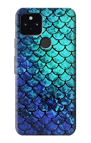 Premium Green Mermaid Scale Phone Case for Google Pixel 5 - Durable Protective Cover with Fish Scale Design for Women & Girls - Perfect for Daily Use, Travel, and Beach Outings