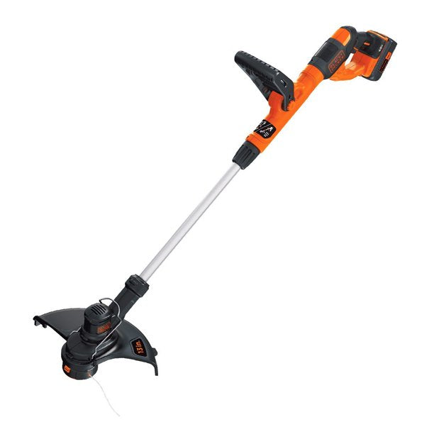 BLACK + DECKER 40V Max Lithium Cordless String Trimmer - LST140C (Refurbished with Full Warranty) | Lightweight Weed Eater for Lawn Edging & Yard Maintenance