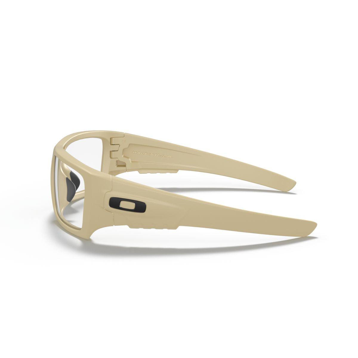 Oakley SI Ballistic Det Cord Sunglasses - Desert Tan/Clear Lens - Military & Tactical Eyewear for Outdoor Sports & Adventure - Model 0OO9253 925317