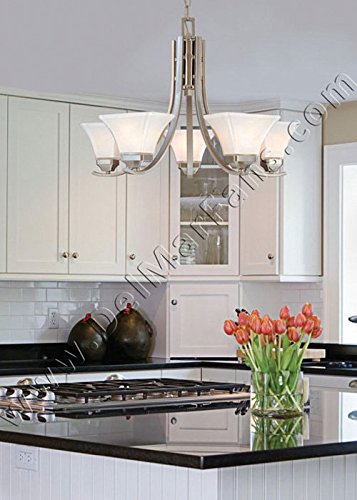Minka Lavery 6811-84 Agilis Glass Wall Sconce Light Fixture - 1 Light, 100W, Nickel Finish - Damp Rated for Bathroom Vanity Lighting, Perfect for Hallway, Bedroom, and Entryway Decor