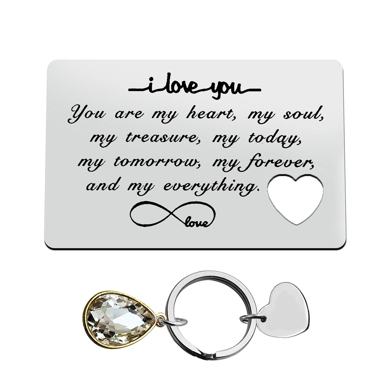**Personalized Engraved Wallet Insert Card - Romantic Gift for Boyfriend, Husband, Fiance - I Love You Anniversary, Christmas, Birthday & Valentine's Day Gift for Men - Perfect for Weddings, Proposals & Special Occasions**