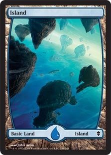 Magic The Gathering Full Art Island Card (234) - Zendikar Set - Premium MTG Land Card for Deck Building & Collecting - Perfect for Commander, Standard & Modern Gameplay