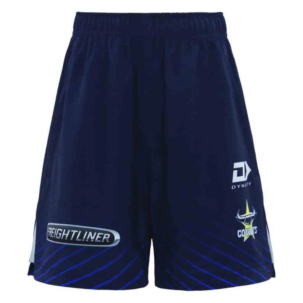 North Queensland Cowboys 2024 Gym Shorts for Men - Navy Blue Athletic Training Shorts - Perfect for Workouts, Running & Casual Wear