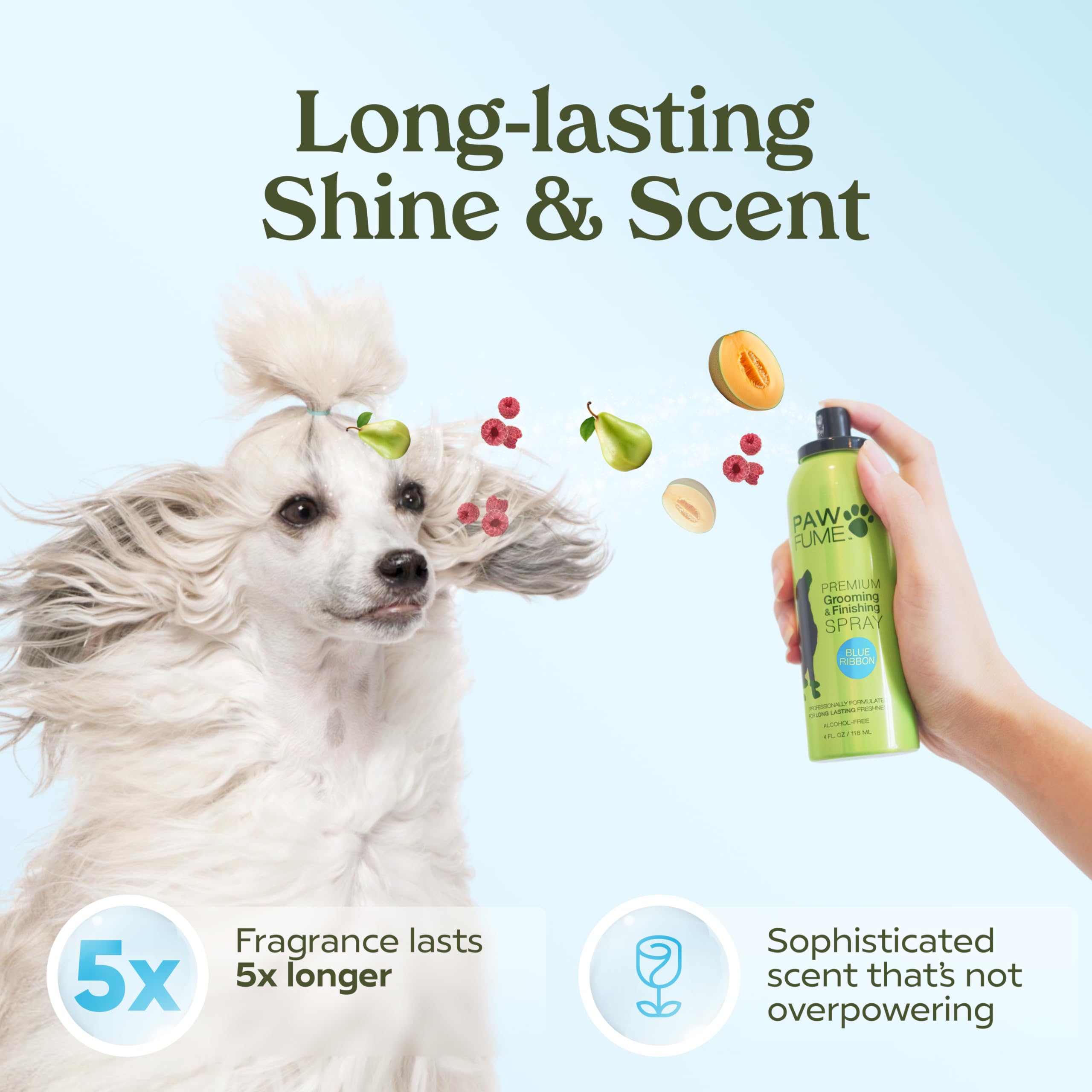 PAWFUME Premium Grooming Dog Spray for Show Dogs & Blue Ribbon - Odor Control & Shine Enhancer for Professional Dog Grooming, Shows & Daily Care