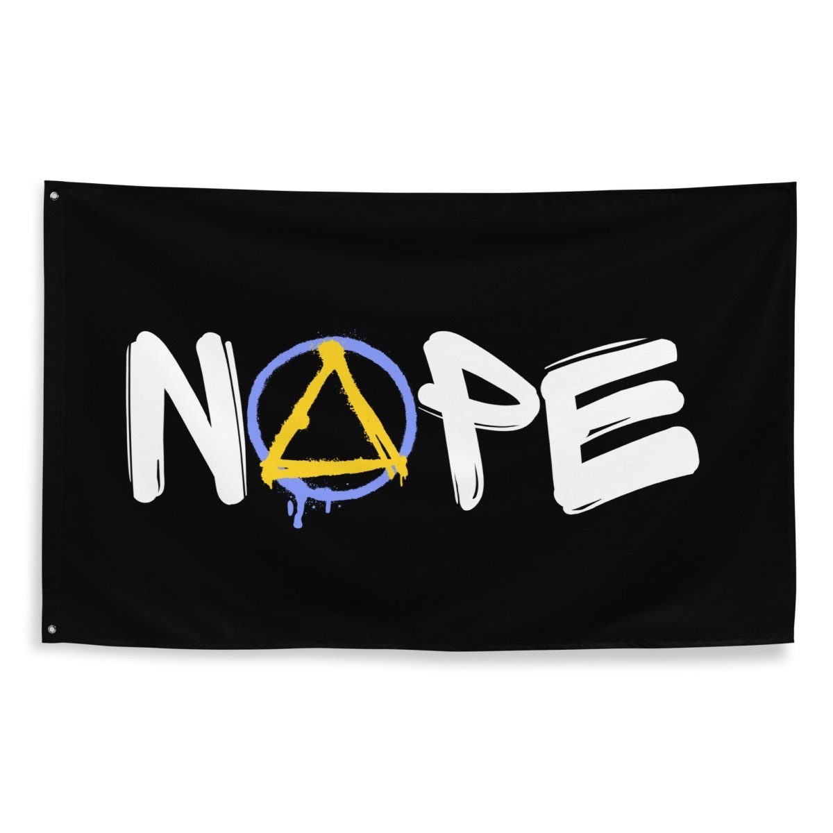 Nope Graffiti Wall Flag - Urban Street Art Decor for Bedroom, Dorm & Studio - Perfect for Punk, Skate & Hip-Hop Culture Spaces