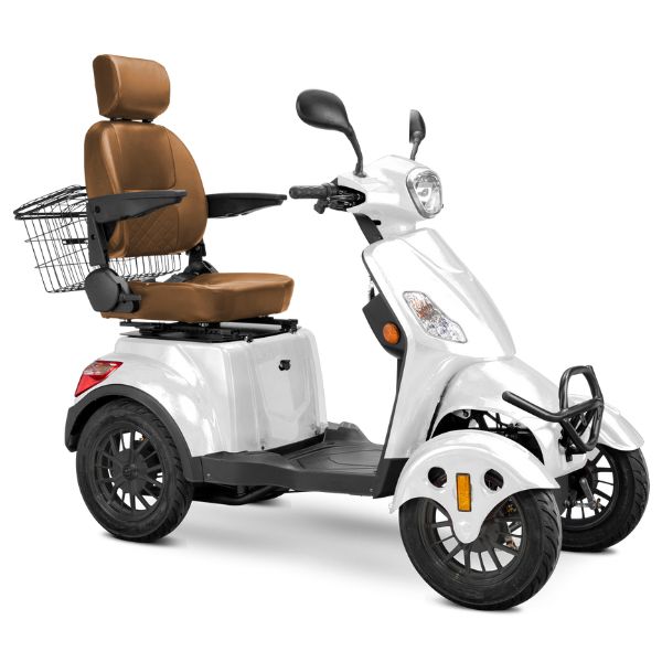 Premium Full Size 4 Wheel Mobility Scooter for Adults - Lightweight Electric Wheelchair with Long Battery Life - Ideal for Outdoor Travel, Shopping & Daily Mobility Assistance
