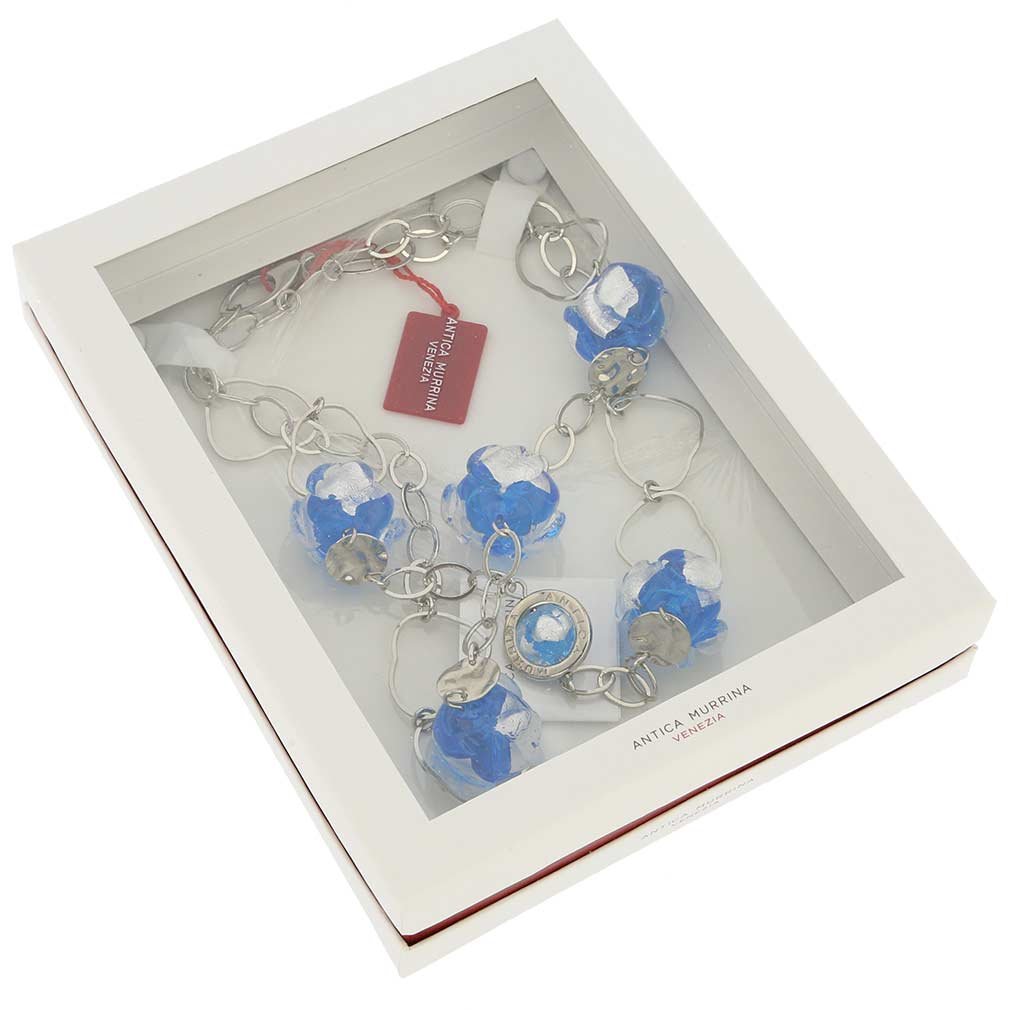 Venetian Murano Glass Eldorado Necklace - Handcrafted Italian Jewelry for Women, Elegant Beaded Pendant Necklace - Perfect for Weddings, Parties & Special Occasions