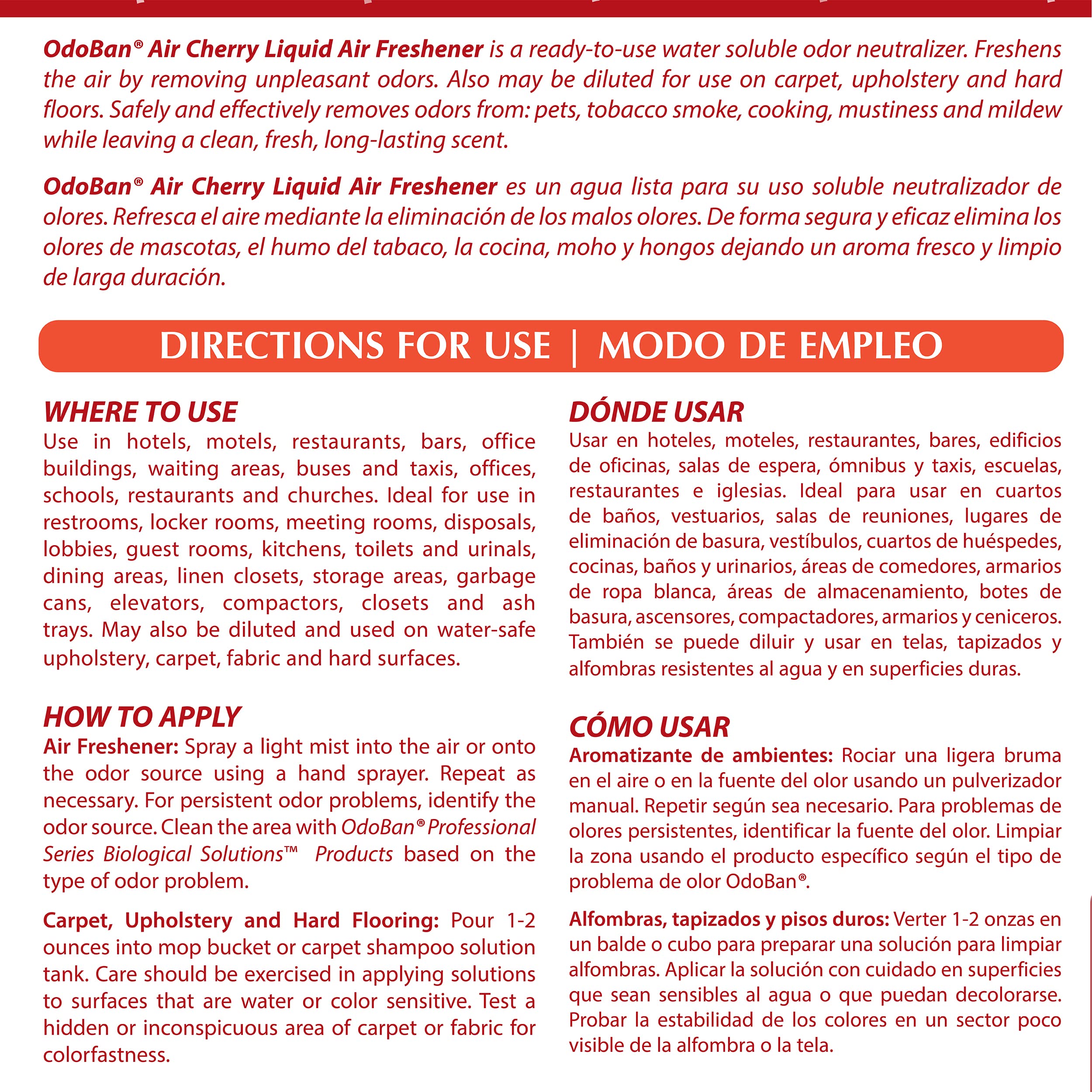 OdoBan Fogmaster Jr. Electric Handheld Fogger - 1 Gallon Cherry Scented Air Freshener for Home, Office & Commercial Use | Portable Disinfectant Sprayer for Odor Elimination & Sanitizing