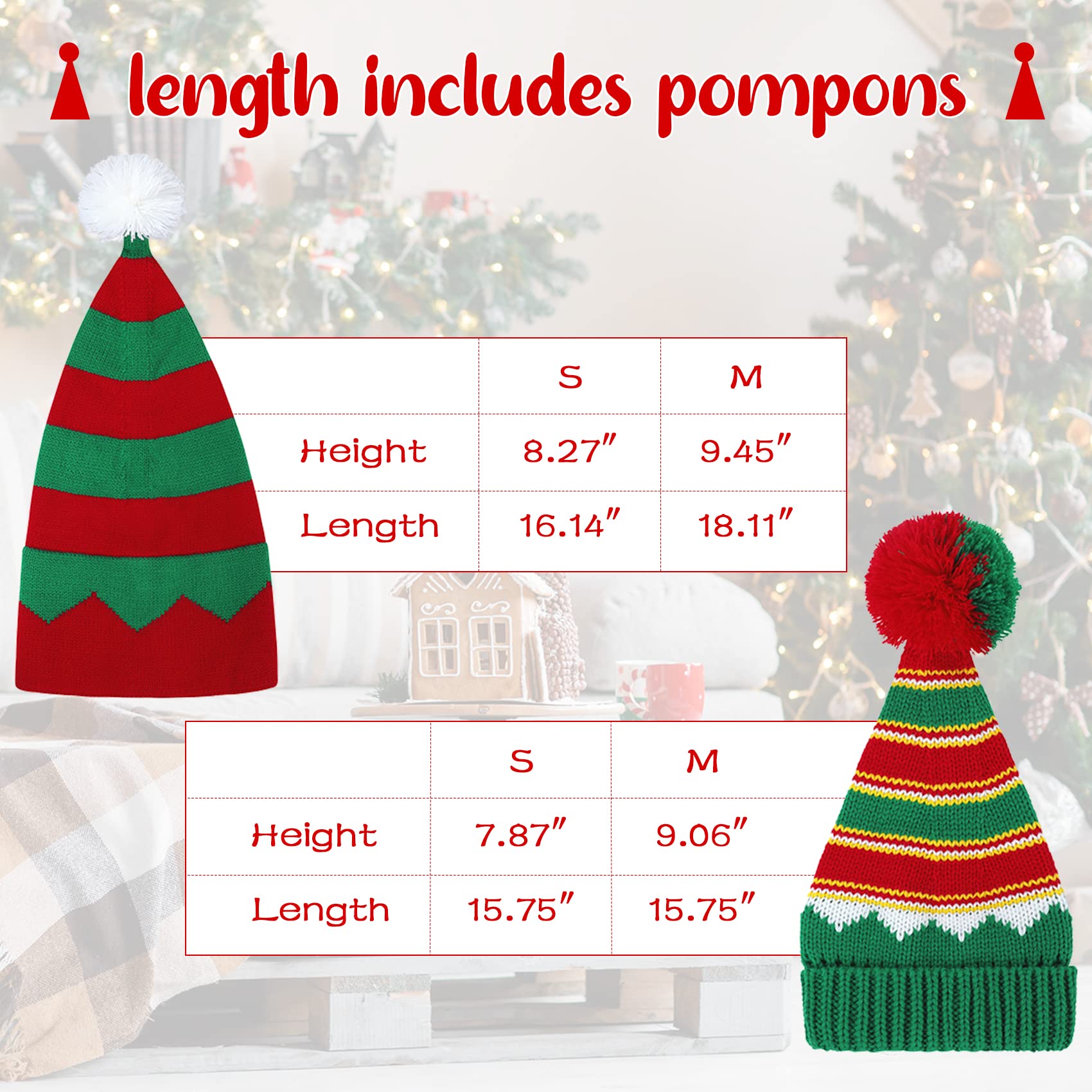 Durio Santa Hat for Kids & Adults - Warm Christmas Hats for Women, Men & Children - Festive Winter Holiday Accessories - Perfect for Christmas Parties, Family Gatherings & Holiday Photos