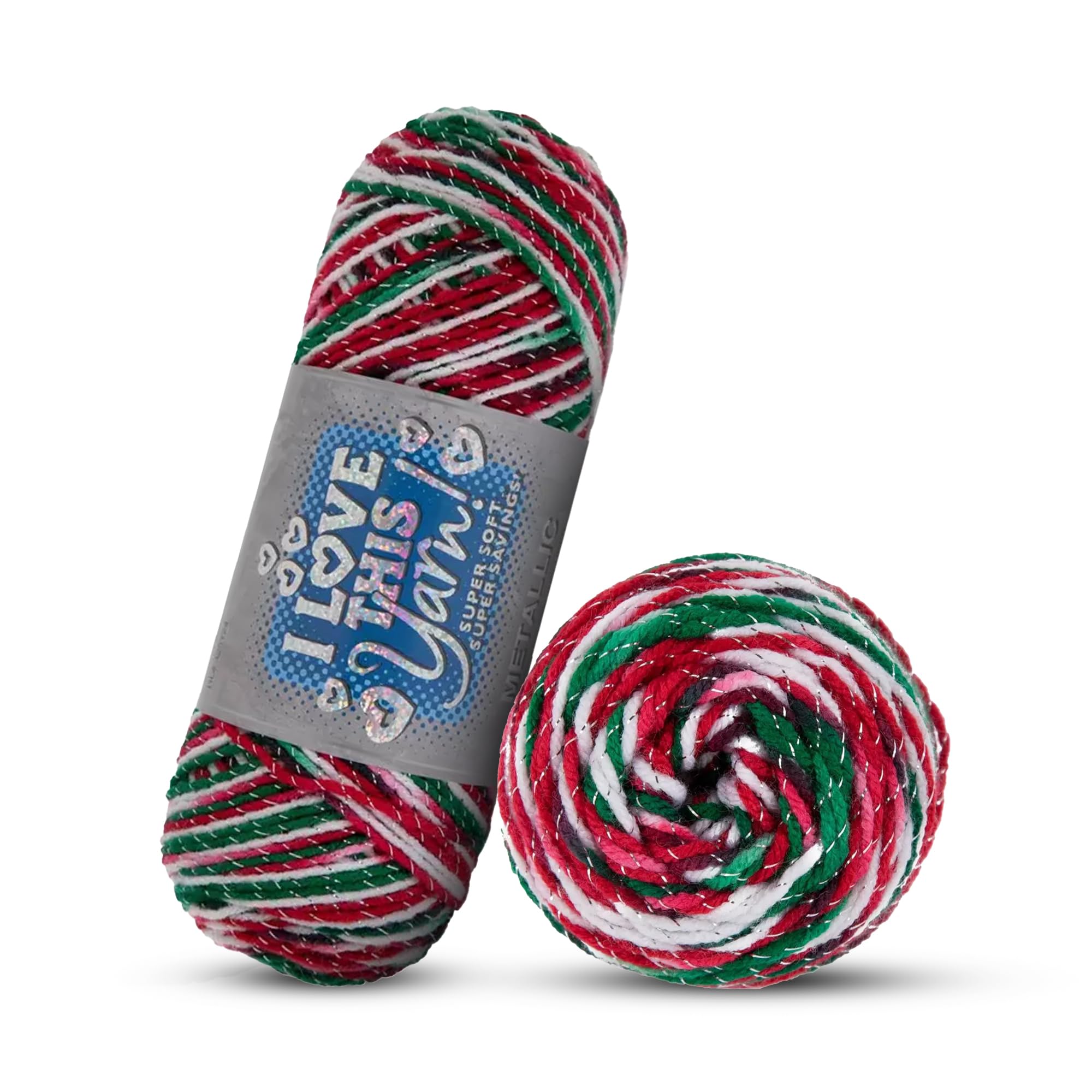 Soft Acrylic Metallic Yarn for Crocheting & Knitting - 252 Yards 97% Acrylic 3% Polyester DIY Yarn - Perfect for Blankets, Hats, Scarves & Home Decor - Premium Crafting Yarn for Beginners & Professionals