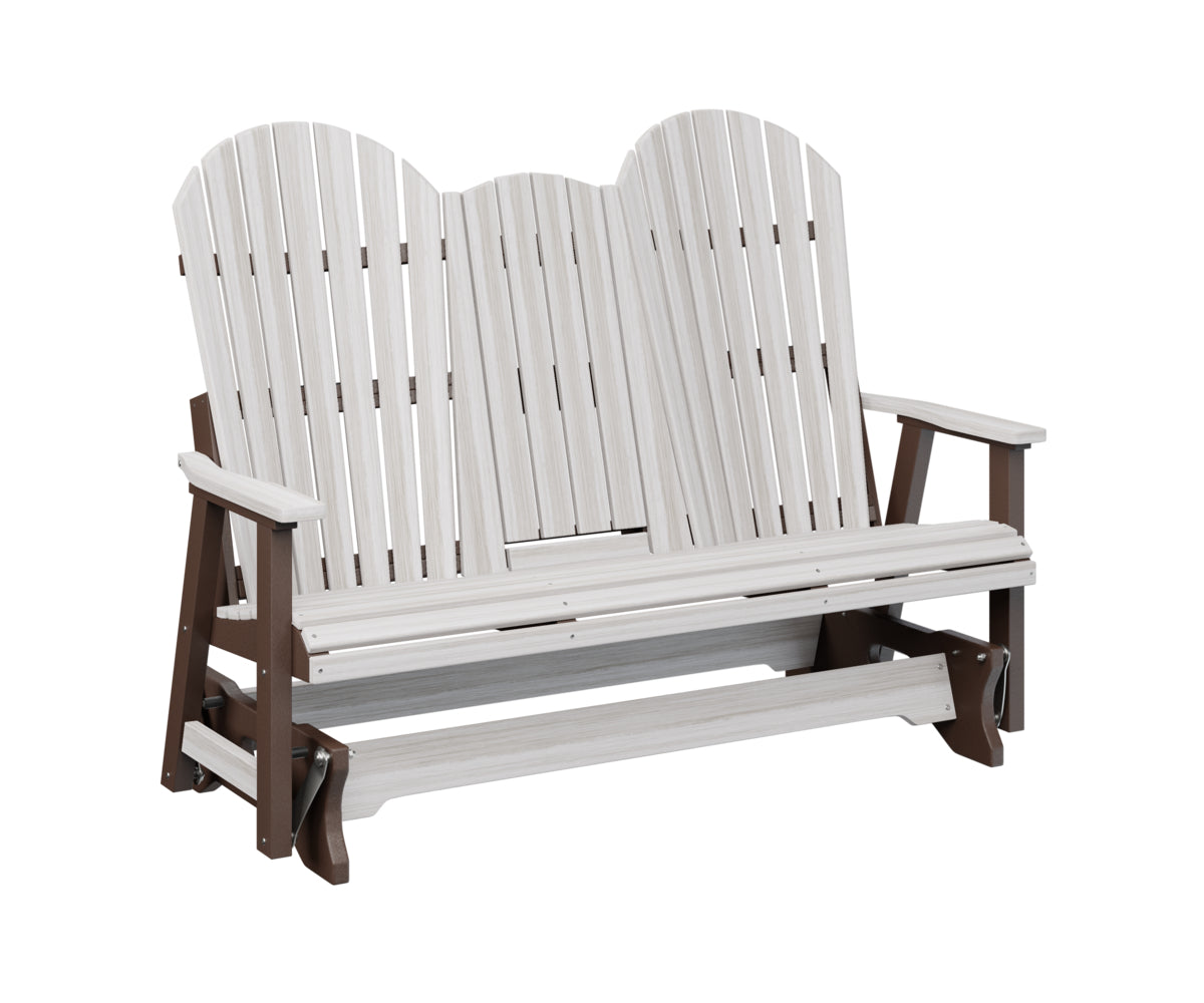 Berlin Gardens Comfo Back 3-Seat Glider Bench with Console - Outdoor Patio Furniture for Relaxing in Garden, Deck, or Backyard