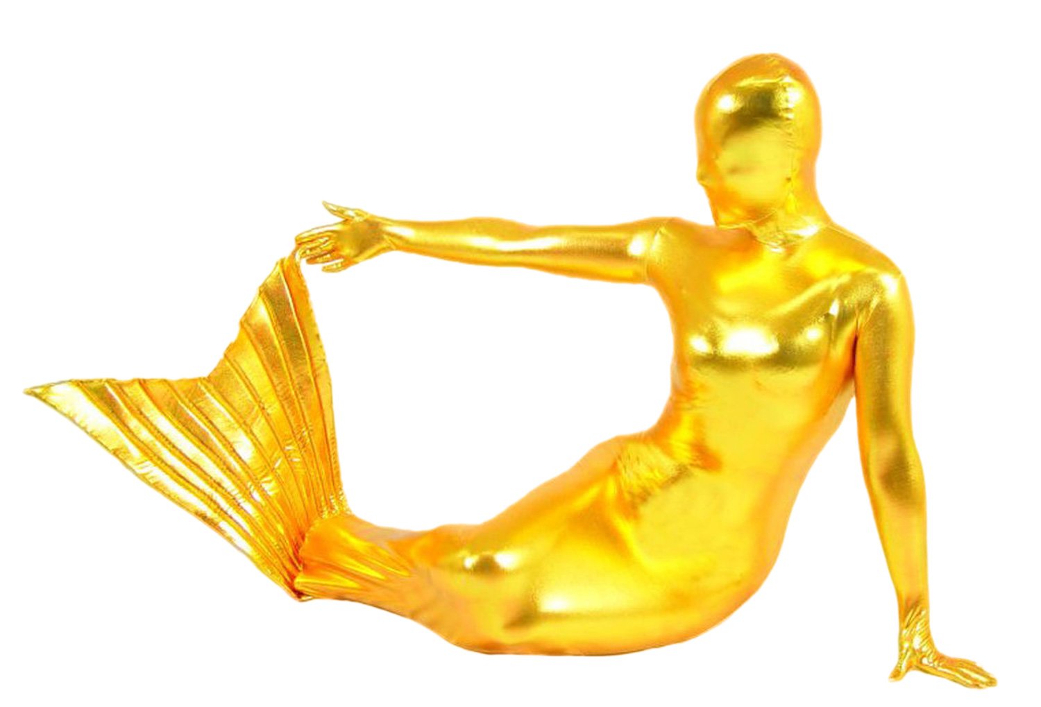 VSVO Unisex Metallic Mermaid Full Body Costume for Adults & Kids - Perfect for Halloween, Cosplay, Themed Parties & Underwater Fantasy Photography