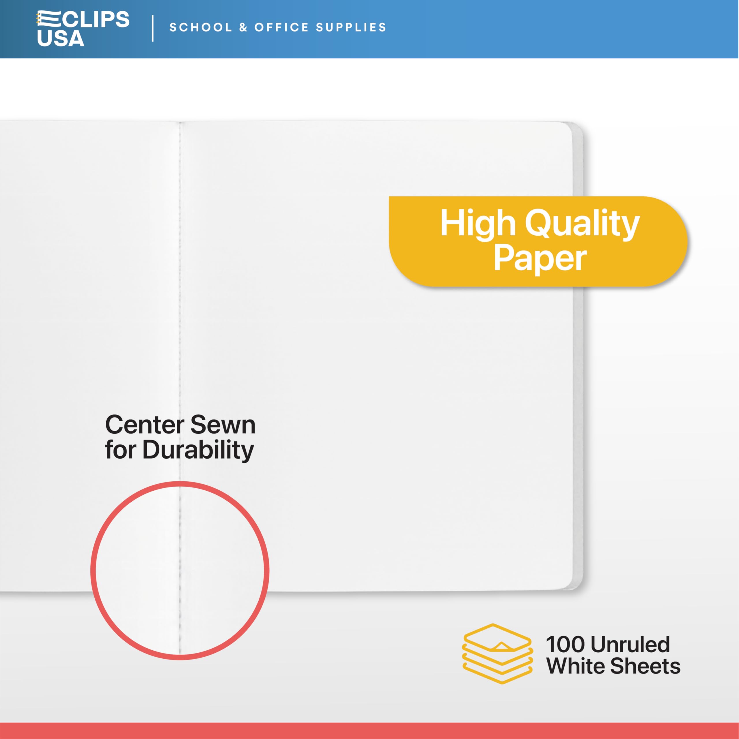 Premium Hard Cover Marble Composition Notebook - 100 Sheets, 9.75
