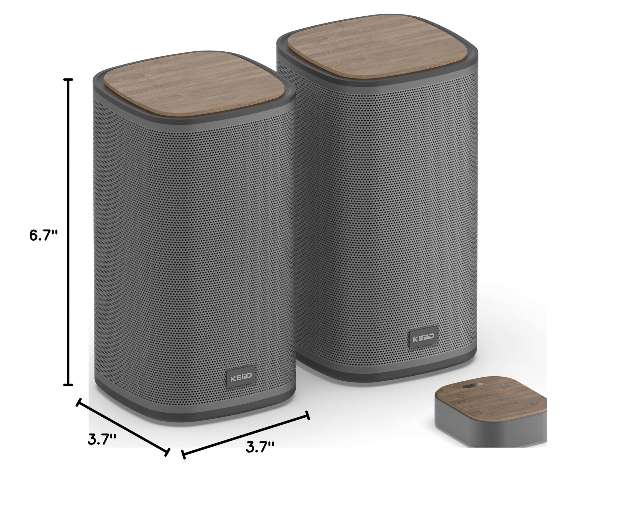 Wireless Bluetooth Computer Speakers with Touch Control for PC, Laptop & Desktop - Stereo Gaming Speakers with 4 EQ Modes, Modern Design (2024 Model) - Perfect for Home Office, Gaming & Music Streaming