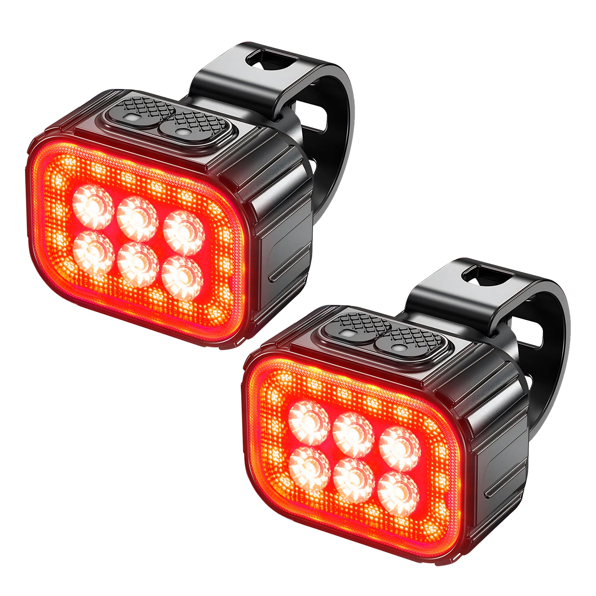Rechargeable Bike Light Set - Super Bright LED Bicycle Headlight & Taillight for Mountain/Road Bikes - Waterproof Front & Back Flashlight for Night Cycling Safety | Perfect for Commuting, Trail Riding & Urban Cycling