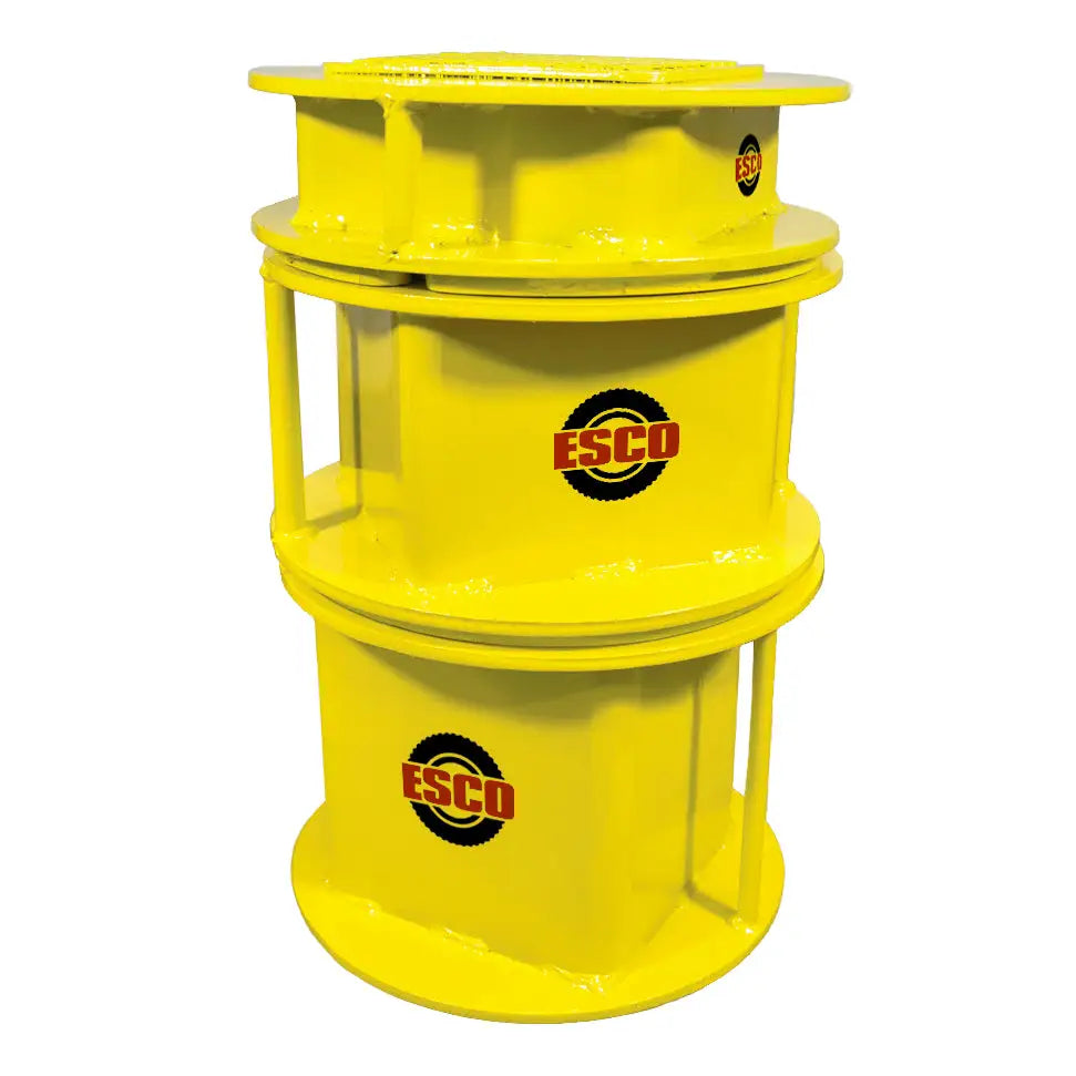 ESCO 55 Ton Heavy-Duty Steel Cribbing Stands Set - 3 Stands (3