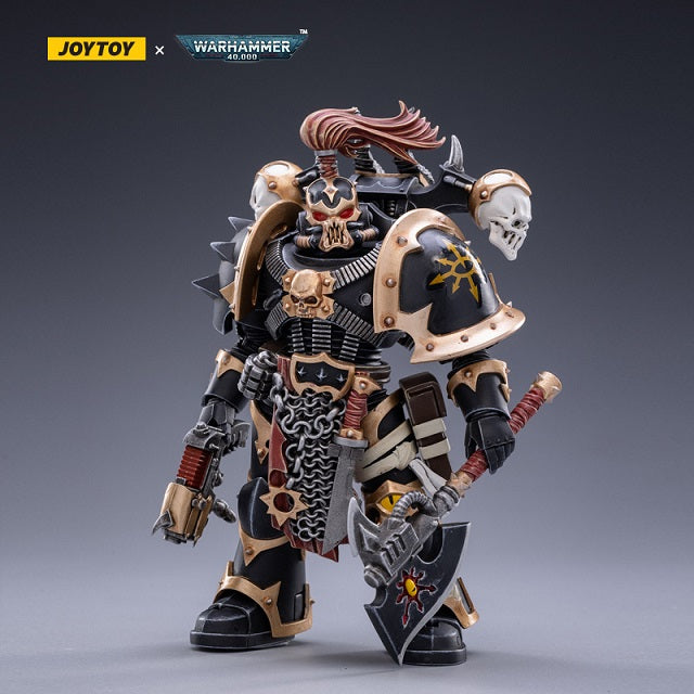 JOYTOY 1/18 Scale Warhammer 40K Chaos Space Marines Black Legion Narghast Action Figure - Collectible Model for Tabletop Gaming & Display