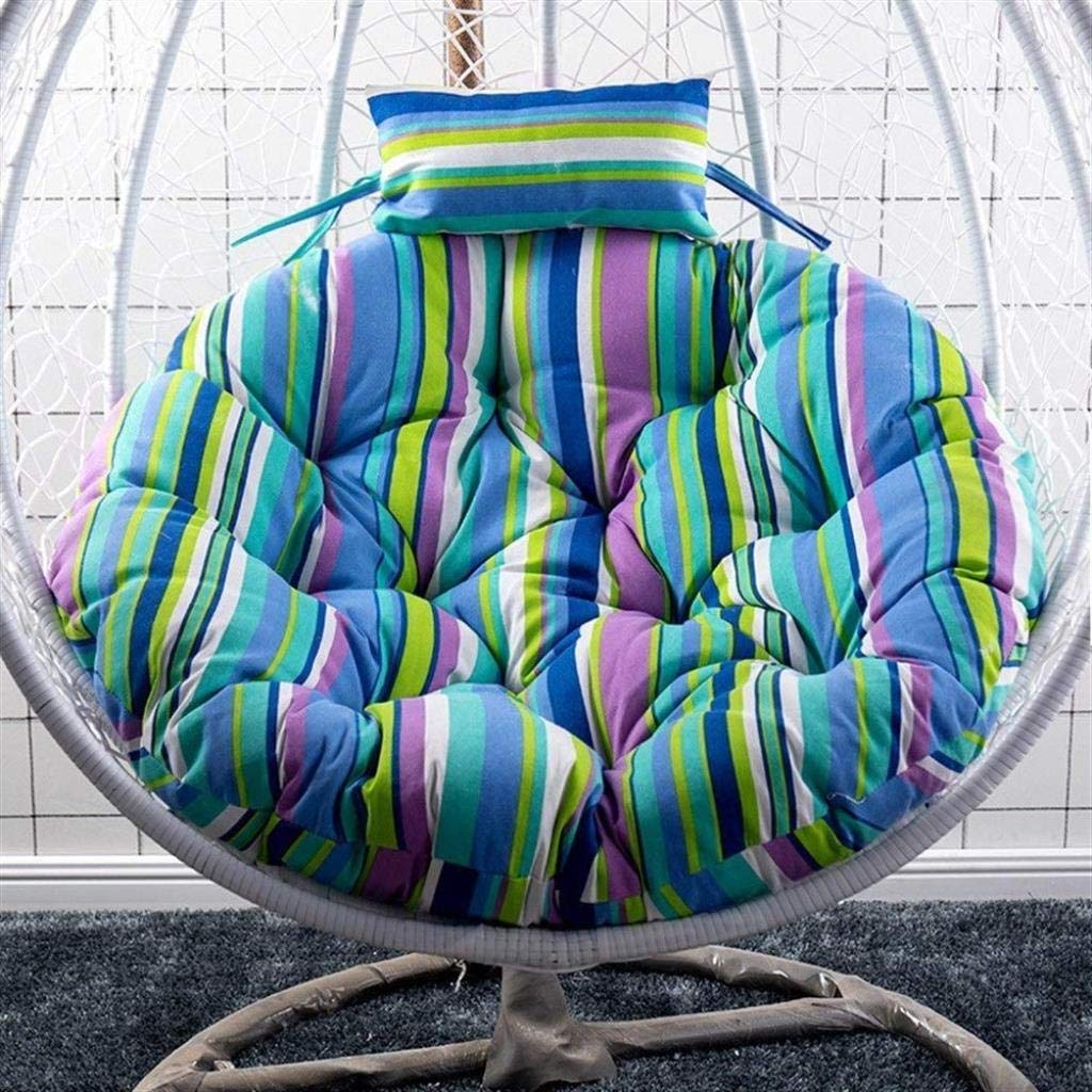 KWEE Thickened Swing Hanging Basket Chair Cushion - Premium Egg Hammock Seat Pad for Patio, Garden & Outdoor Relaxation (Blue) - Perfect for Porch Swings, Balconies and Backyard Lounging