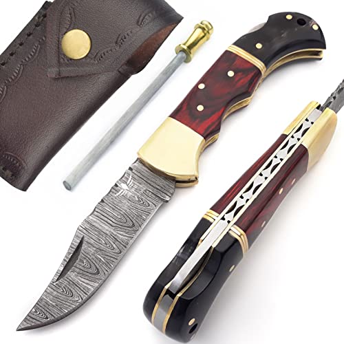 Red Wood & Buffalo Horn Handle