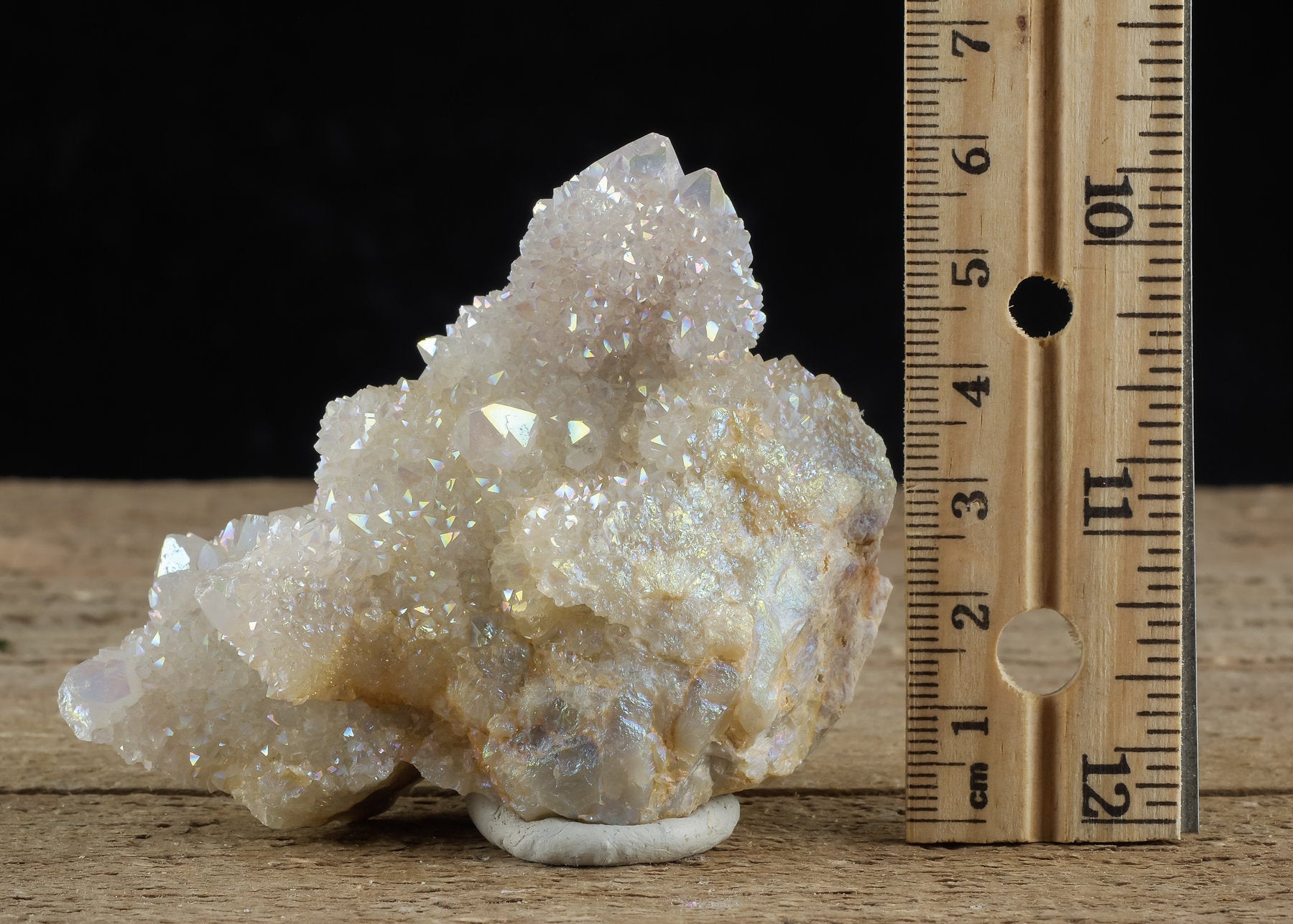 Rainbow Aura Quartz Crystal Cluster - Angel Aura Quartz for Healing, Meditation & Spiritual Growth | Natural Spirit Quartz Decor for Home, Office & Sacred Space (R0420)