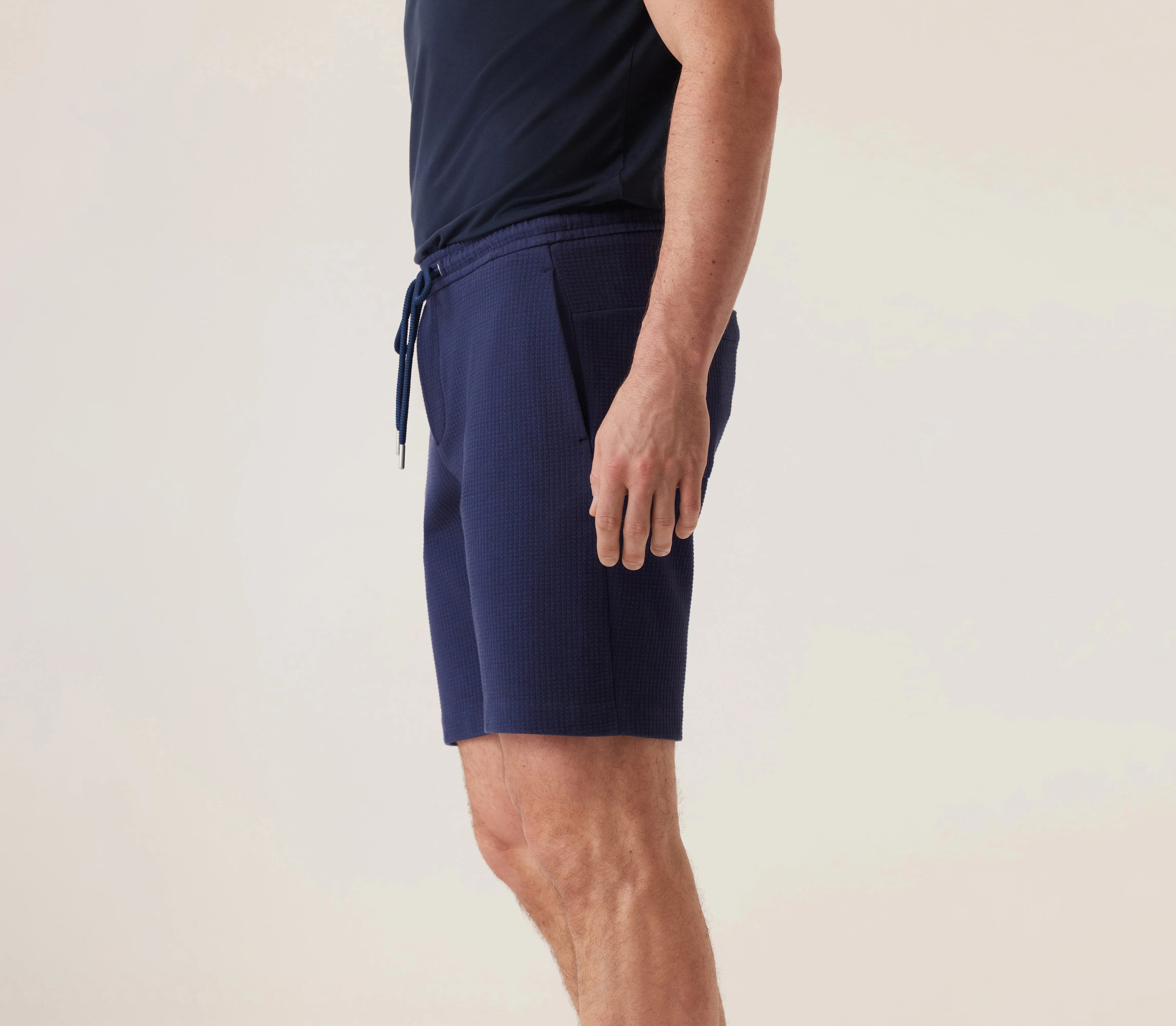 Deke Infinity 360 Cargo Bermuda Shorts for Men - Comfortable Warp Waffle Fabric in Indigo - Perfect for Outdoor Activities, Travel & Casual Wear