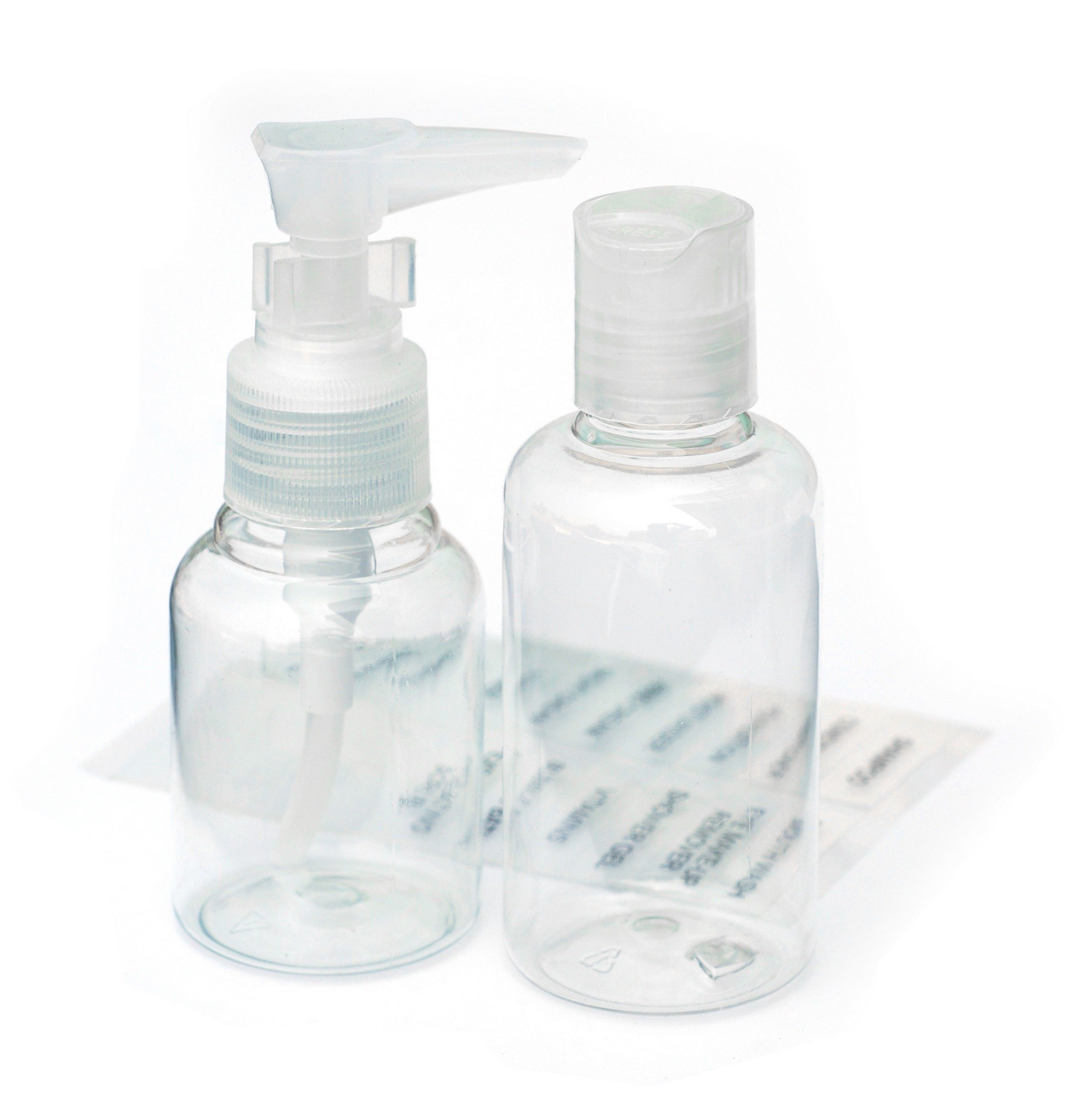 Basicare Travel Bottles Set - 4 Pack Leak Proof White Squeeze Bottles for Toiletries & Liquids | Perfect for Air Travel, Gym, Camping & Home Use
