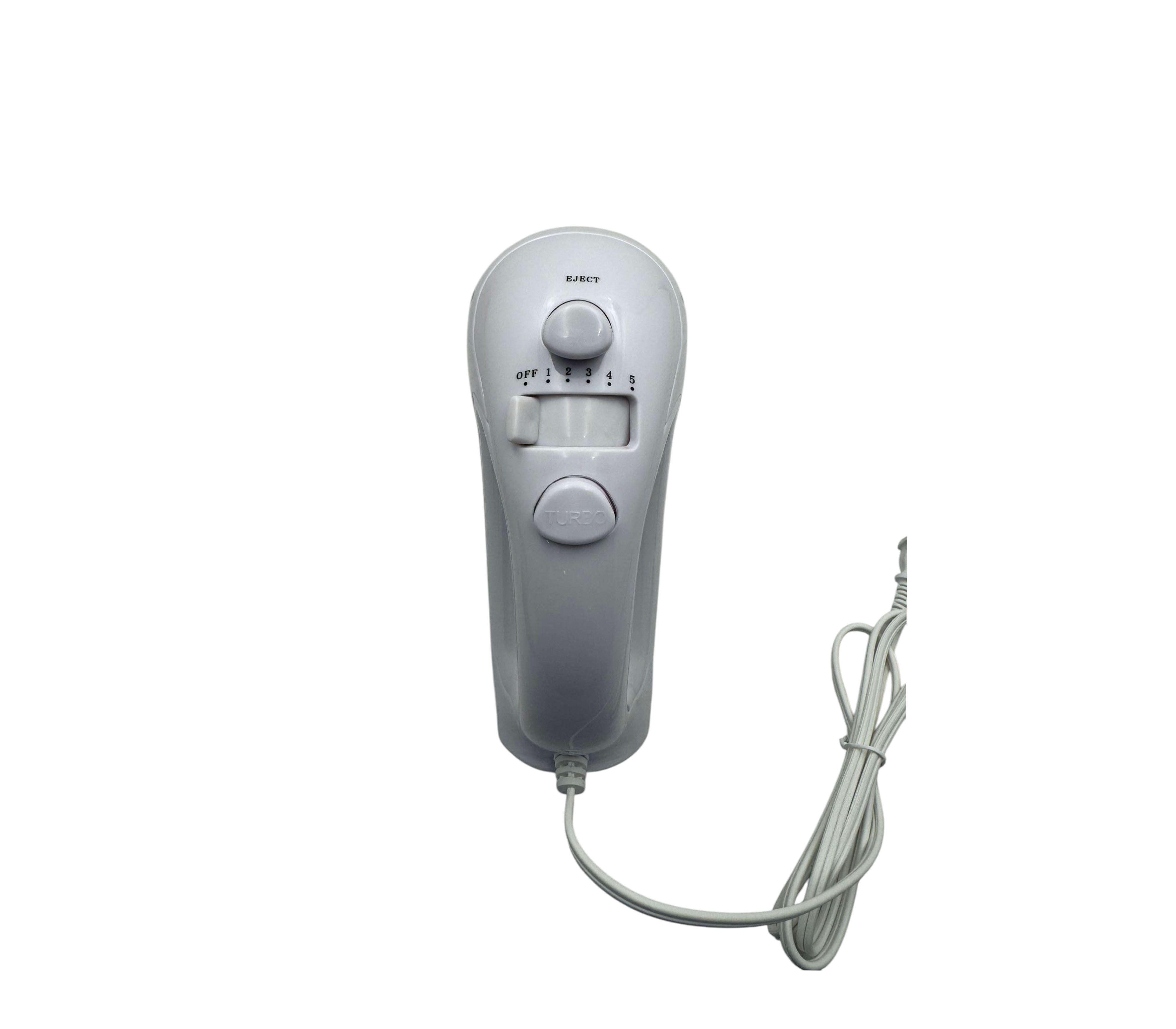 5-Speed Hand Mixer White - Salcar Electric Handheld Blender for Baking, Cooking, Whipping Cream & Mixing Ingredients - Perfect for Kitchen, Home & Professional Use