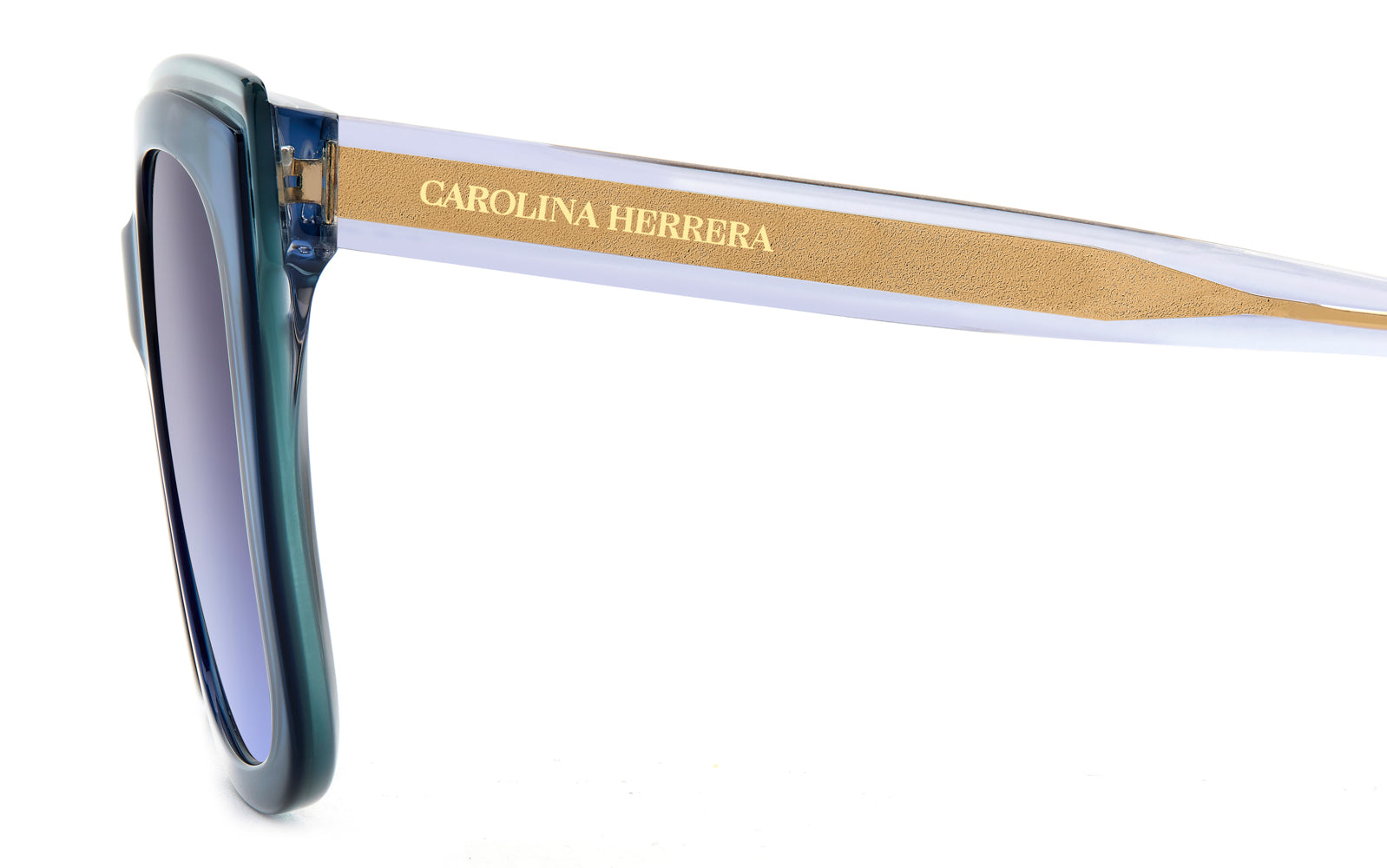 Carolina Herrera HER 0249/G/S Gold-Tone Sunglasses for Women - Luxury Fashion Shades for Everyday Wear & Outdoor Activities