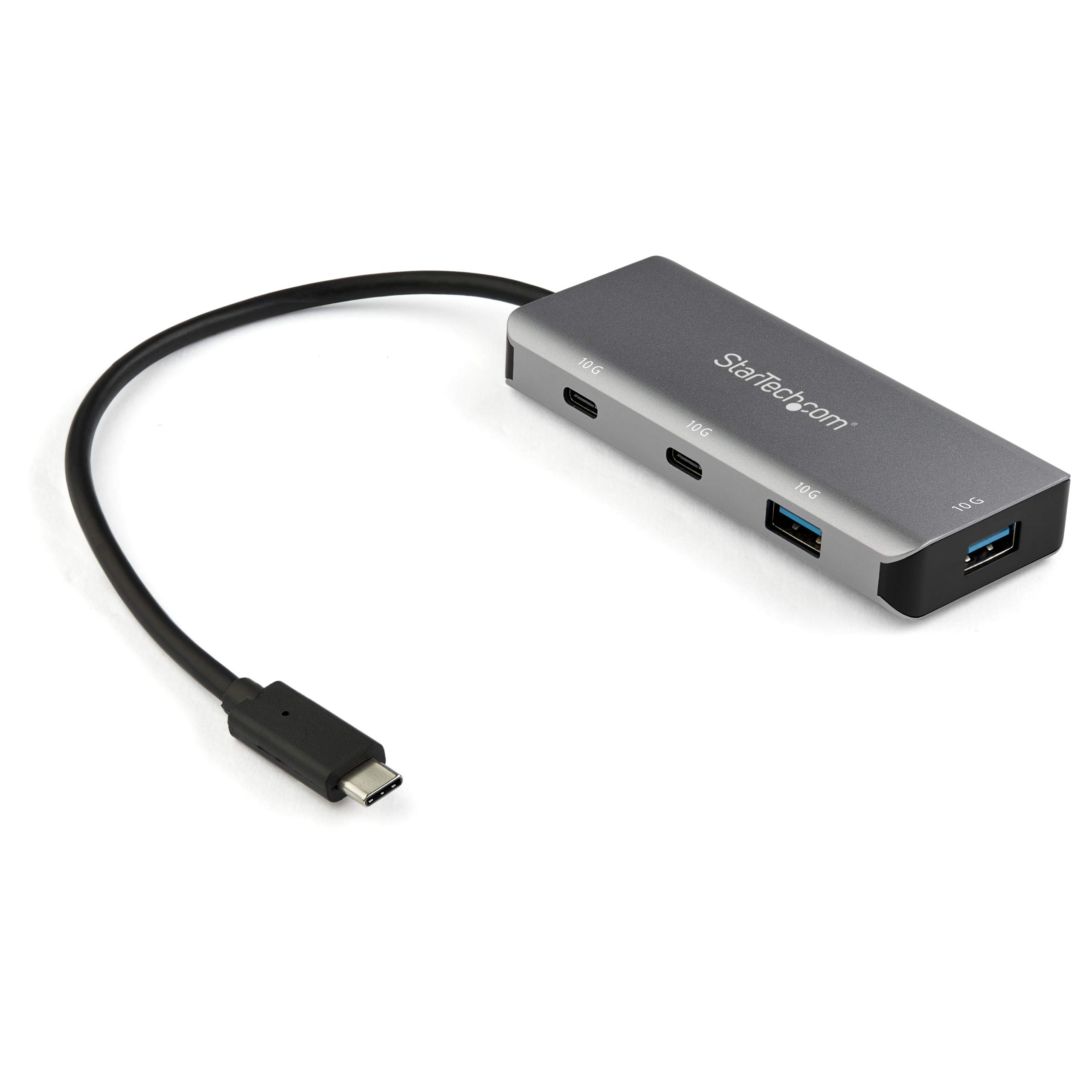 StarTech.com 4-Port USB C Hub with 2x USB-A & 2x USB-C Ports - 10Gbps SuperSpeed USB 3.2 Gen 2 Hub - Compact Aluminum USB-C Adapter for Laptop, MacBook, iPad Pro - Includes 9.8