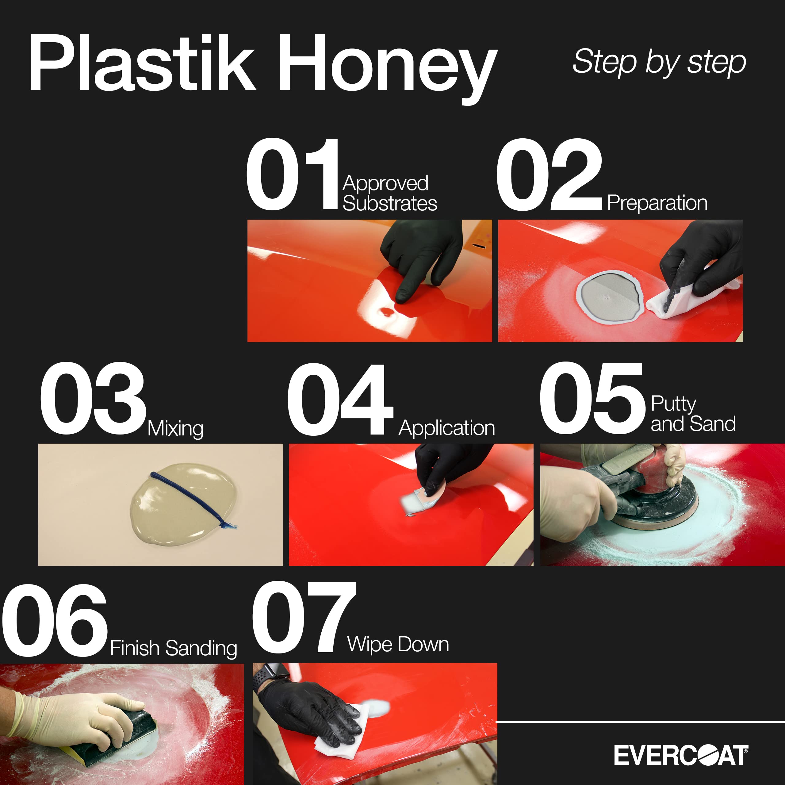 Evercoat Plastik Honey Premium Auto Body Filler Thinner - 16 Fl Oz for Professional Car Repair & Restoration | Perfect for Smoothing Body Fillers, Putties & Bondo | Automotive DIY & Collision Repair Shop Use