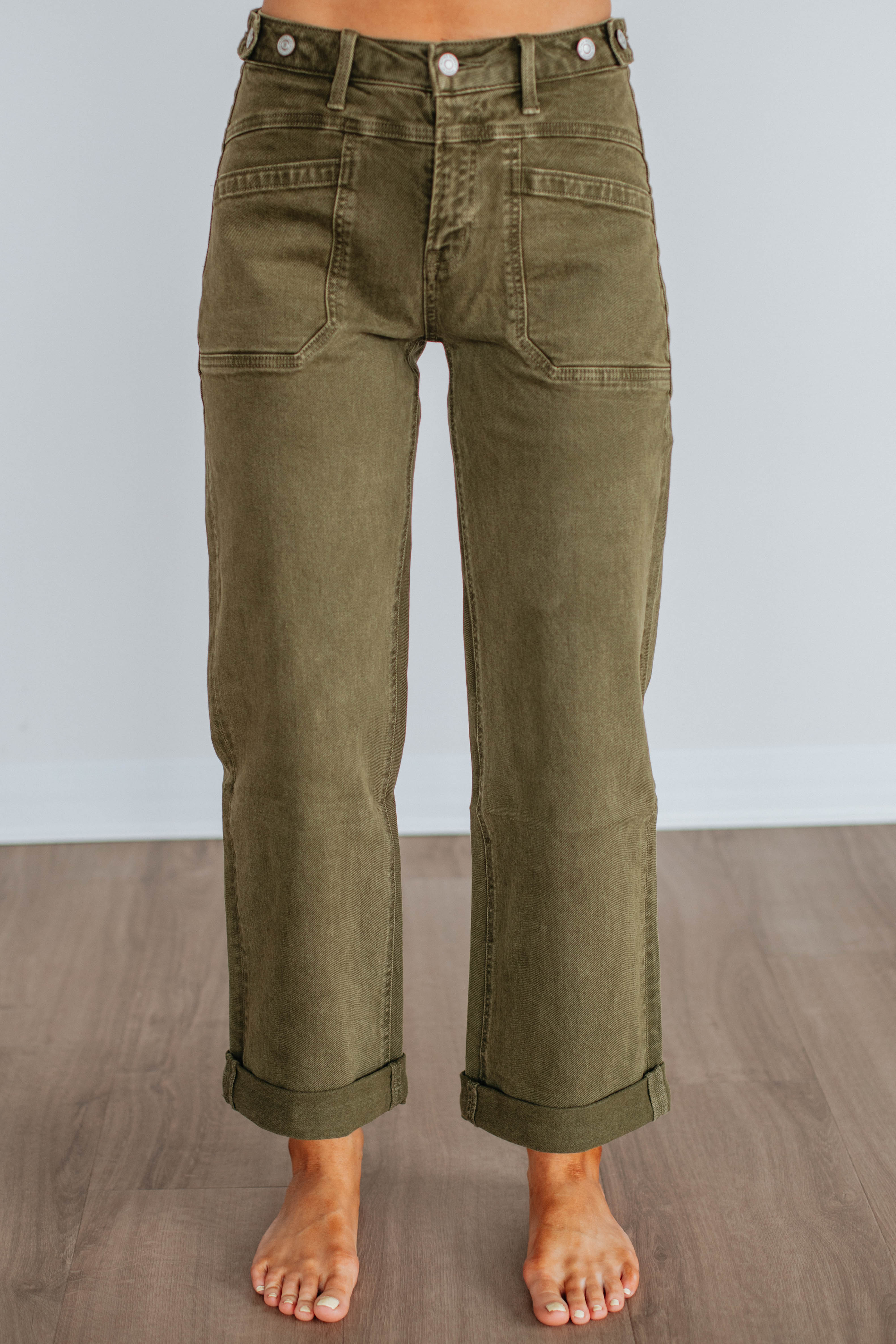Dayna Flying Monkey Jeans for Women - Dark Olive Wash High Waisted Skinny Denim | Perfect for Casual Outfits, Date Nights & Office Wear