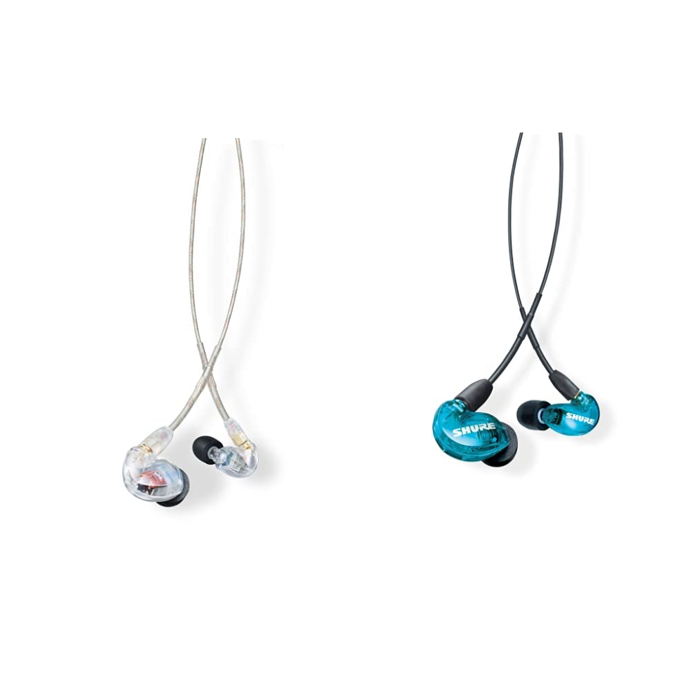 Shure SE425 PRO & SE215 PRO Wired Professional In-Ear Monitors - High-Fidelity Sound for Musicians, Audiophiles & Studio Recording (Live Performance, Podcasting, DJ Monitoring)