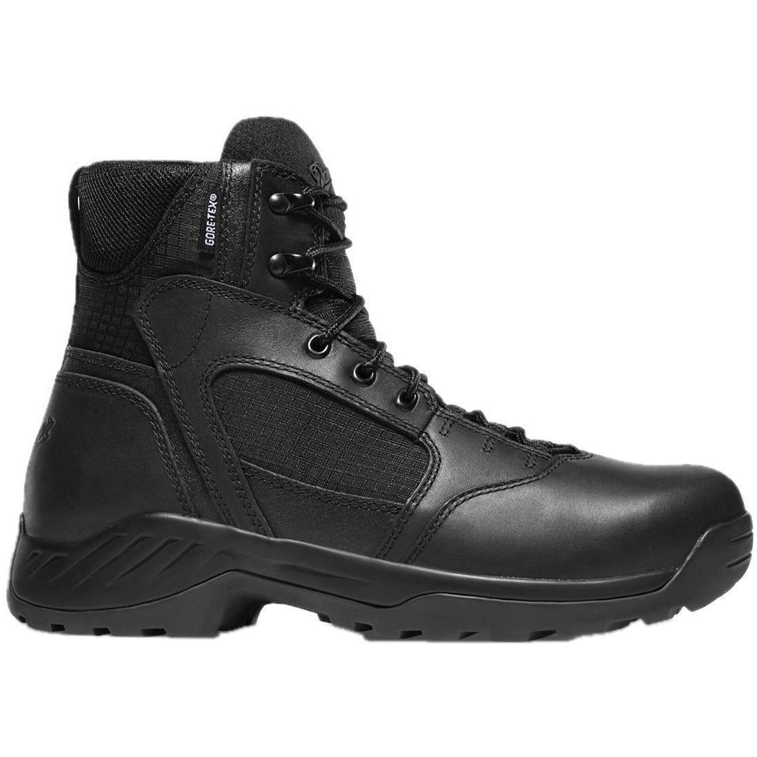 Kinetic Side Zip 6 Tactical Boots for Men - Black Military & Work Boots - Lightweight & Durable for Outdoor, Hiking & Security Work