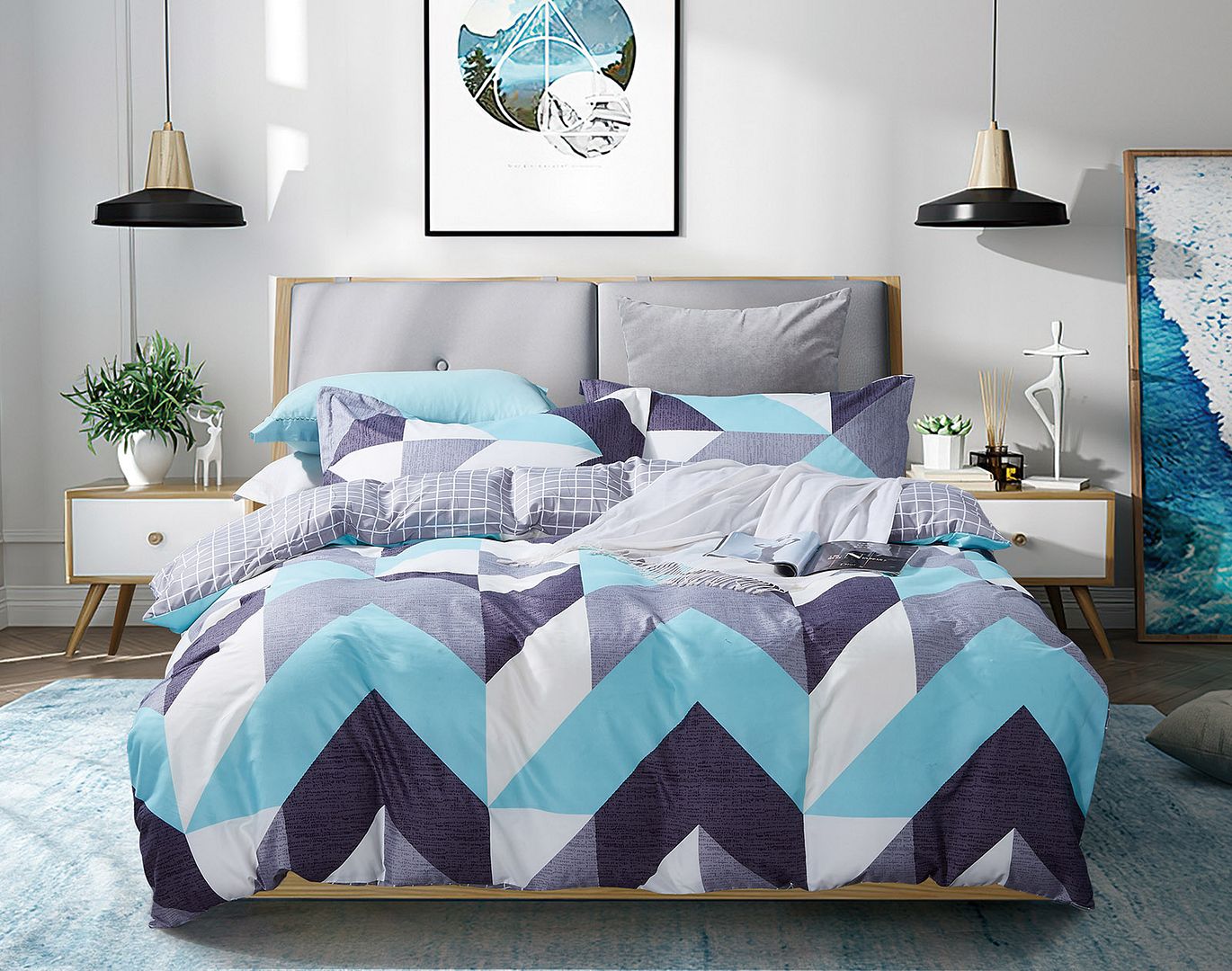 Premium KING Size Duvet Cover Set - Soft 100% Cotton Bedding with Zipper Closure - Perfect for Master Bedroom, Guest Room & Luxury Hotels
