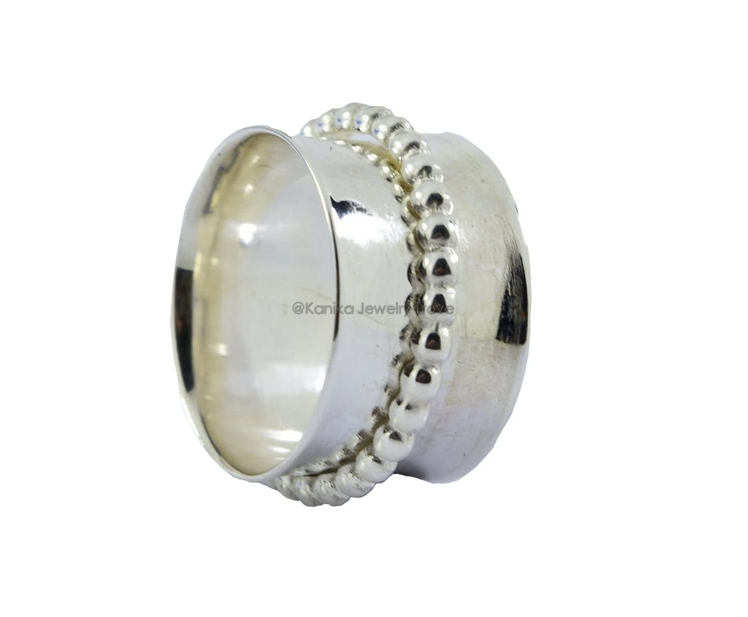**925 Sterling Silver Spinner Band Rings for Women – Anxiety Relief & Meditation Ring – Adjustable Size 3.5 – Perfect Gift for Mother’s Day, Stress Relief & Focus**    *(Use Case: Ideal for meditation, anxiety relief, fidgeting, or as a stylish everyday accessory to promote calmness and focus.)*