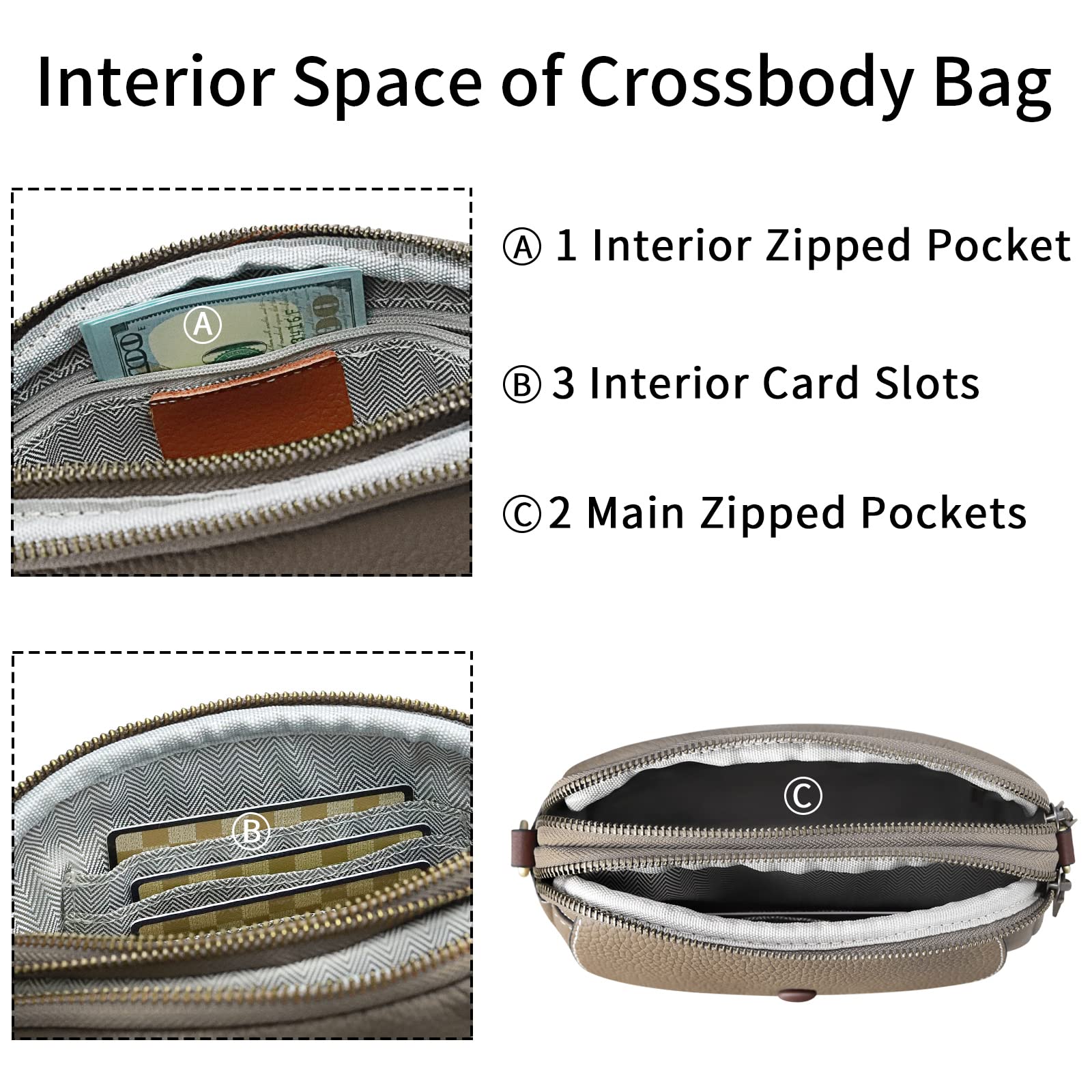 FUKUYIN Genuine Leather Crossbody Bags for Women - Small Hobo Purse Shoulder Handbag, Perfect for Travel, Shopping & Everyday Use
