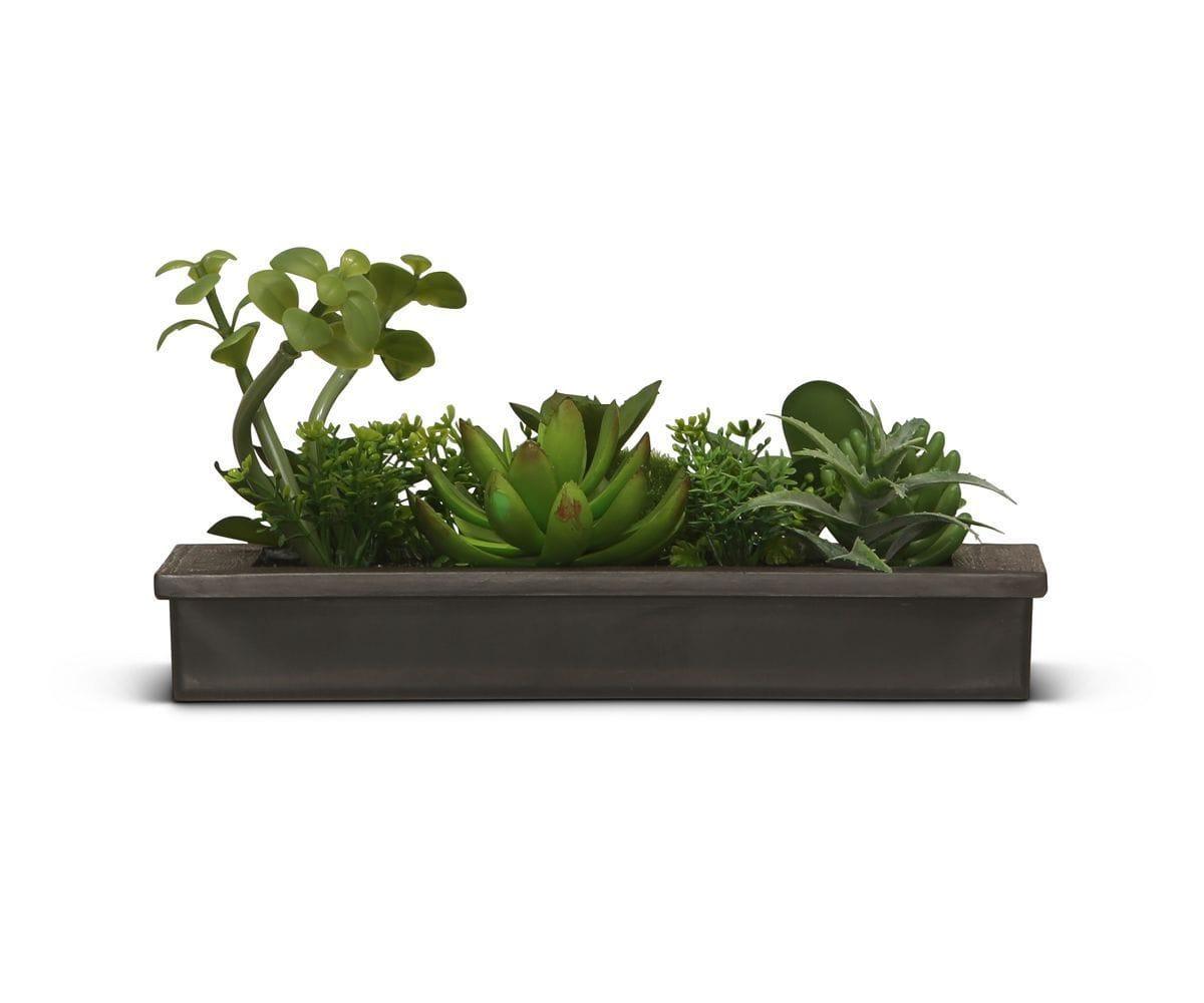 Artificial Succulent Wall Hanging Decor - Green Faux Plants for Home & Office - Perfect for Living Room, Bedroom, Bathroom, and Indoor Spaces